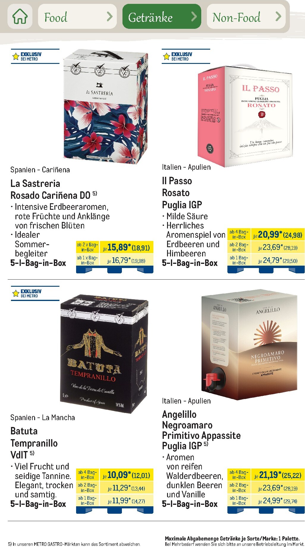 metro - Metro - Saisonkatalog Outdoor Dining Prospekt – von Montag 01.06.2026 bis Freitag 31.07.2026 - page: 69