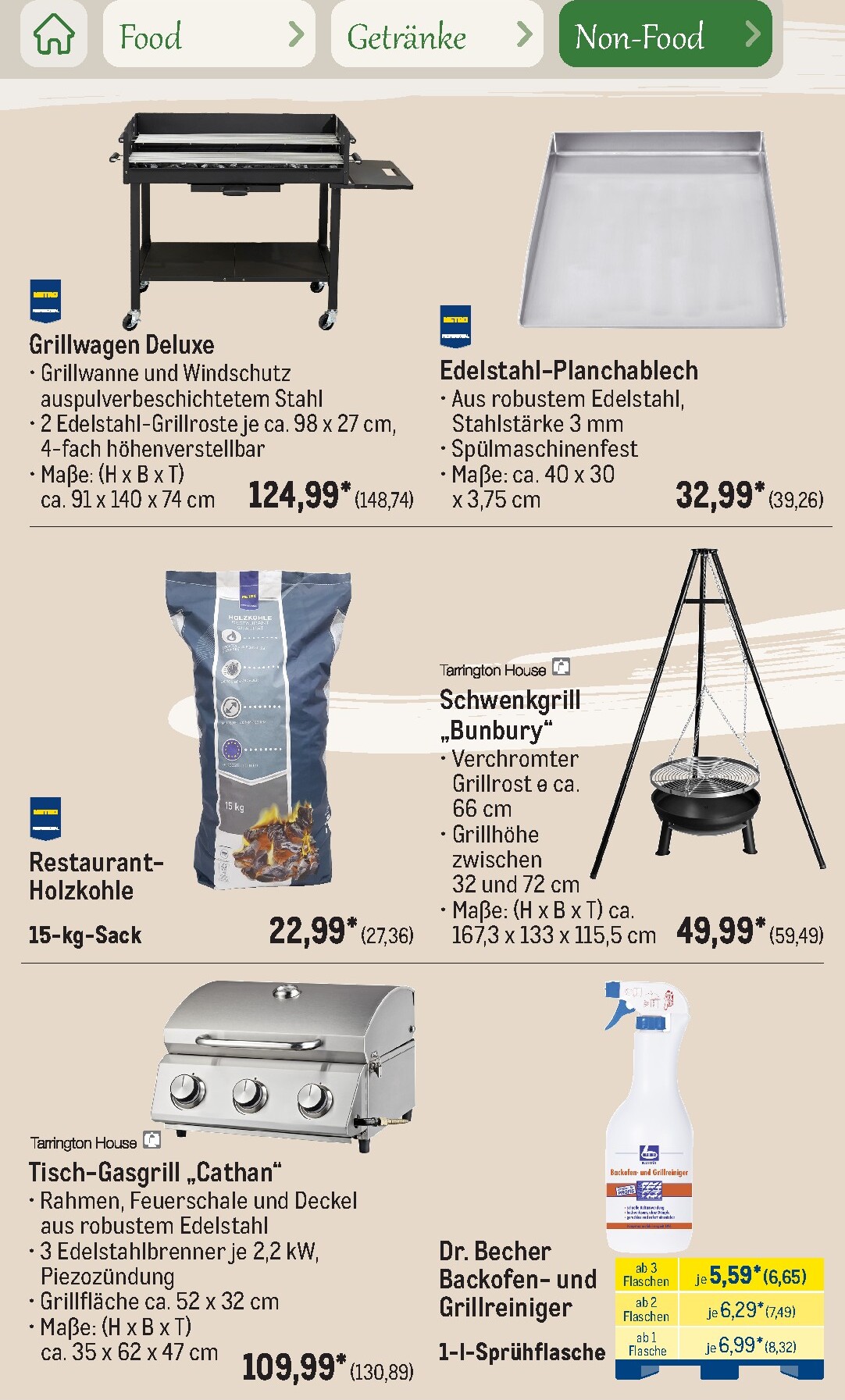 metro - Metro - Saisonkatalog Outdoor Dining Prospekt – von Montag 01.06.2026 bis Freitag 31.07.2026 - page: 99