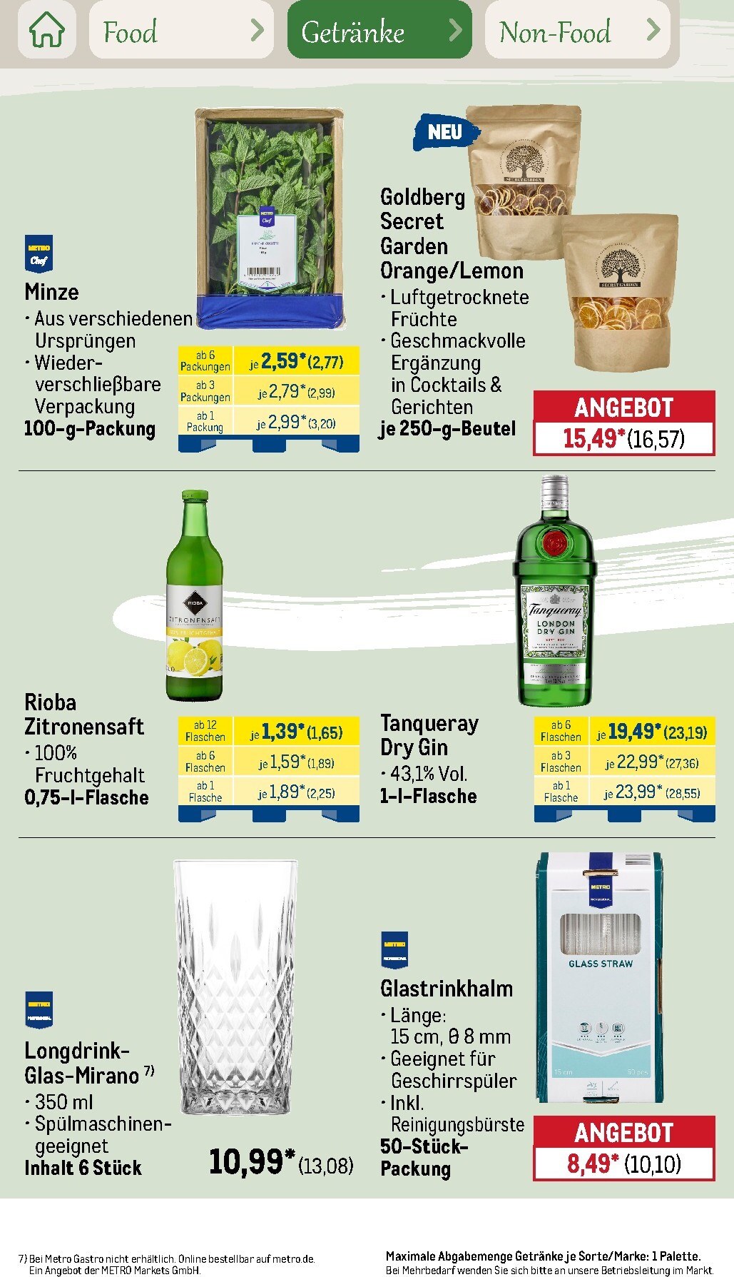 metro - Metro - Saisonkatalog Outdoor Dining Prospekt – von Montag 01.06.2026 bis Freitag 31.07.2026 - page: 34