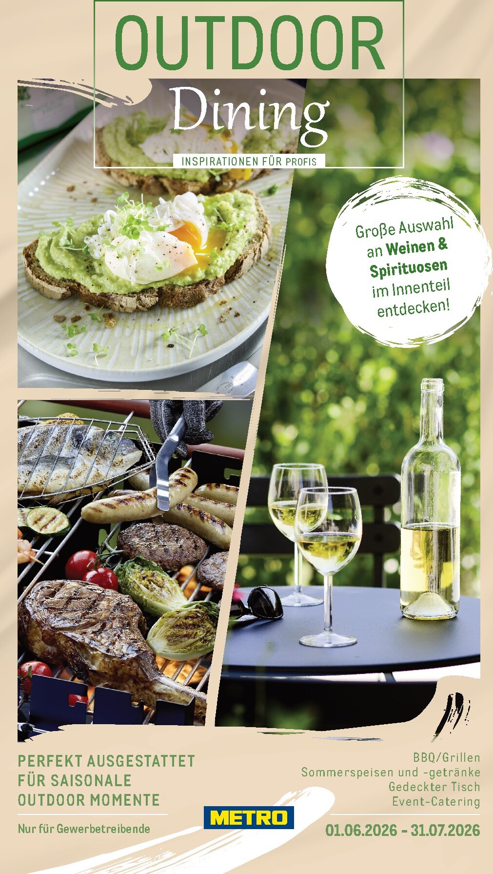 metro - Metro - Saisonkatalog Outdoor Dining Prospekt – von Montag 01.06.2026 bis Freitag 31.07.2026