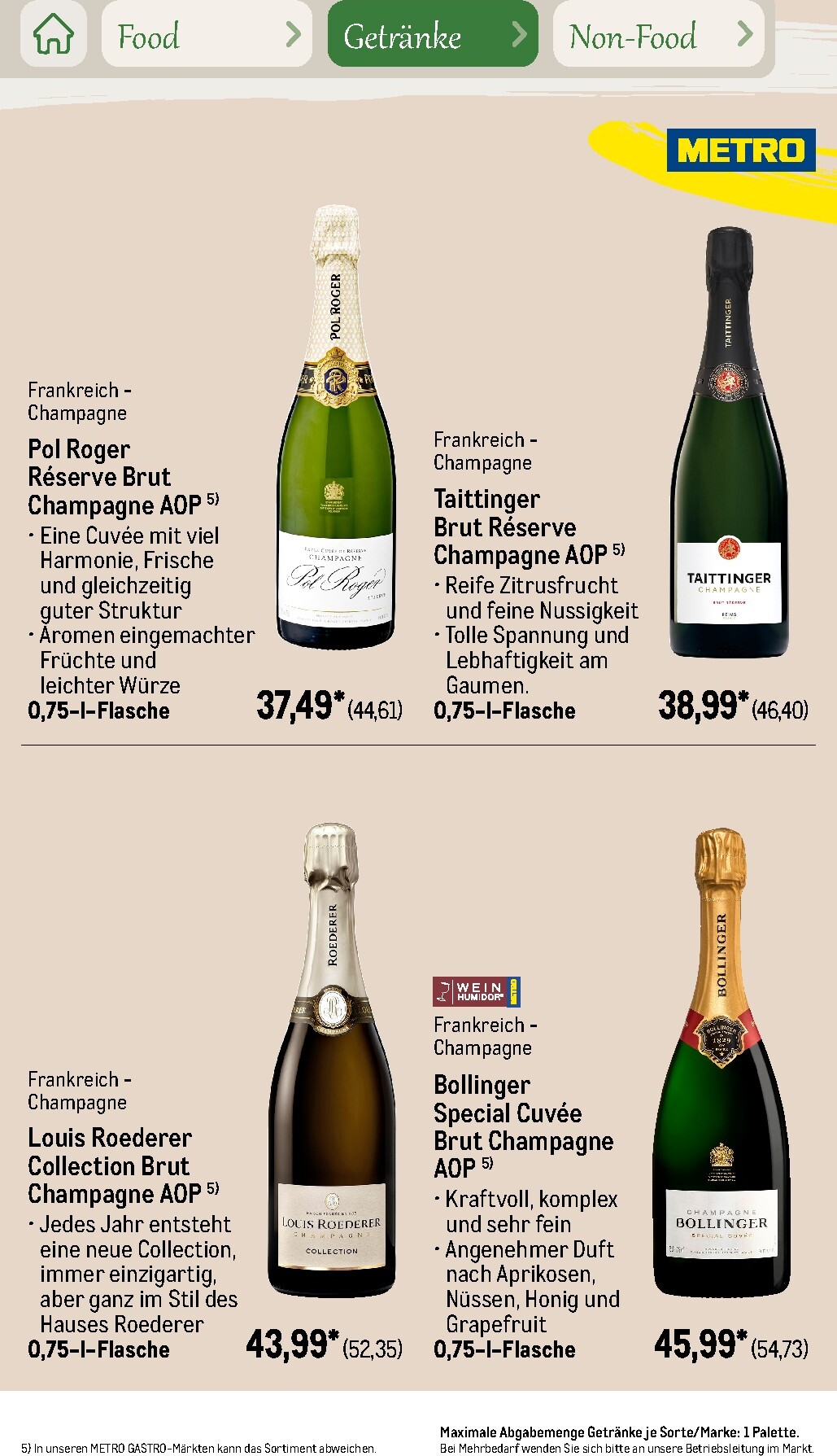 metro - Metro - Saisonkatalog Outdoor Dining Prospekt – von Montag 01.06.2026 bis Freitag 31.07.2026 - page: 43