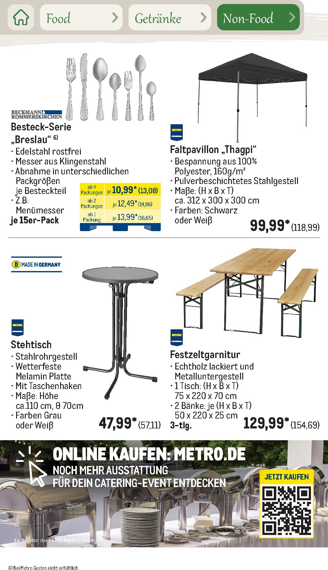 metro - Metro - Saisonkatalog Outdoor Dining Prospekt – von Montag 01.06.2026 bis Freitag 31.07.2026 - page: 97