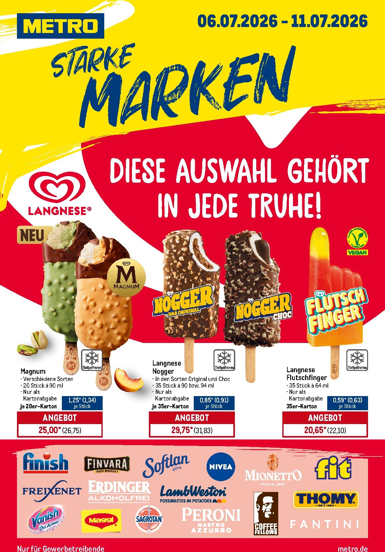 metro - Metro - Starke Marken Prospekt nächste Woche – von Montag 06.07.2026 bis Samstag 11.07.2026 - page: 1