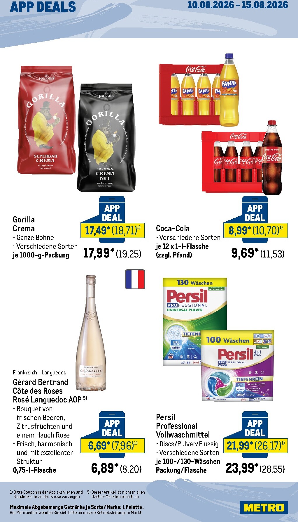 metro - Metro - App Deals Prospekt – von Montag 10.08.2026 bis Samstag 15.08.2026 - page: 2