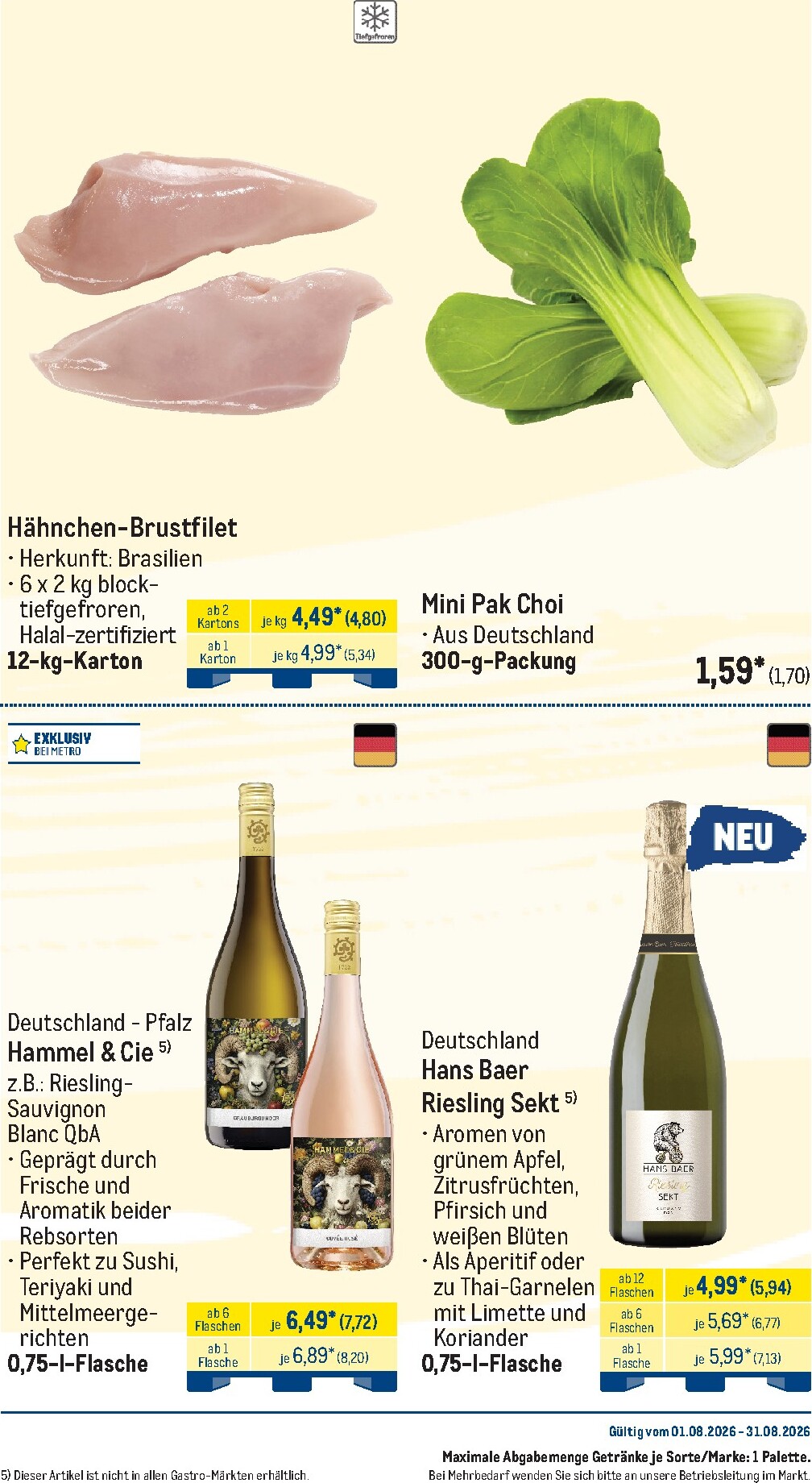 metro - Metro - Monats-Menü Prospekt – von Samstag 01.08.2026 bis Montag 31.08.2026 - page: 9