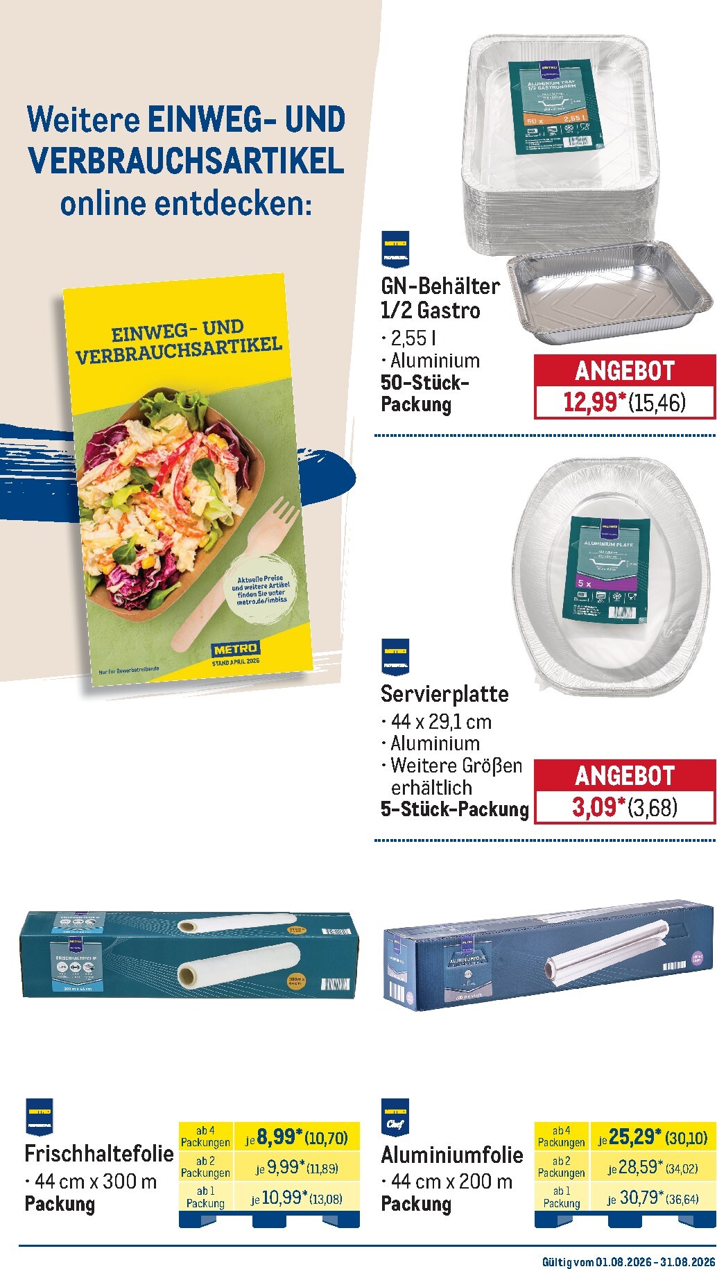metro - Metro - Monats-Menü Prospekt – von Samstag 01.08.2026 bis Montag 31.08.2026 - page: 33