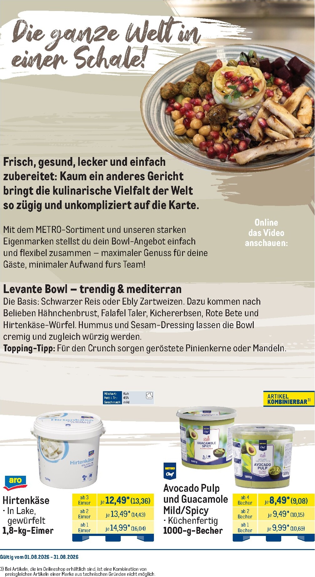 metro - Metro - Monats-Menü Prospekt – von Samstag 01.08.2026 bis Montag 31.08.2026 - page: 2