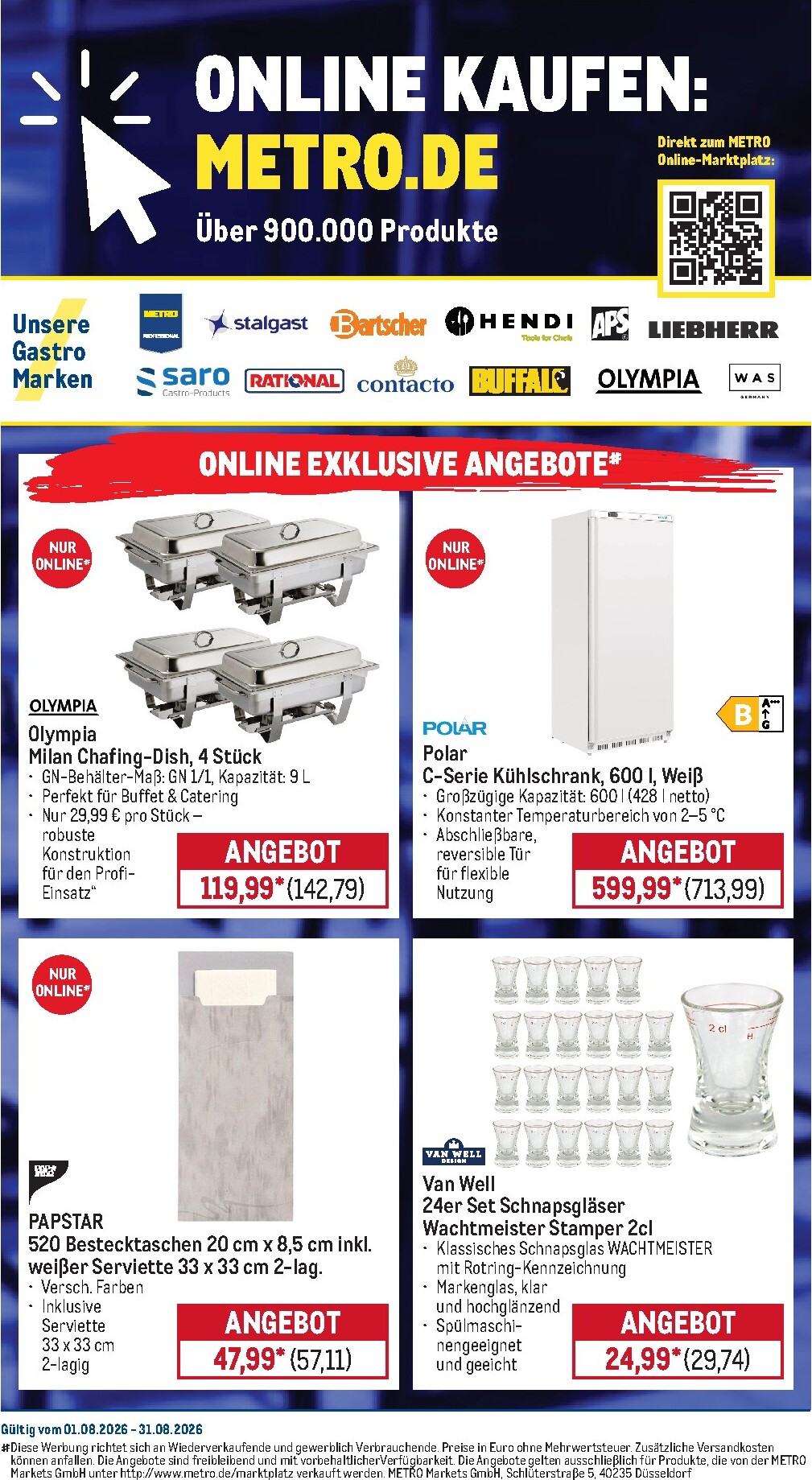 metro - Metro - Monats-Menü Prospekt – von Samstag 01.08.2026 bis Montag 31.08.2026 - page: 32