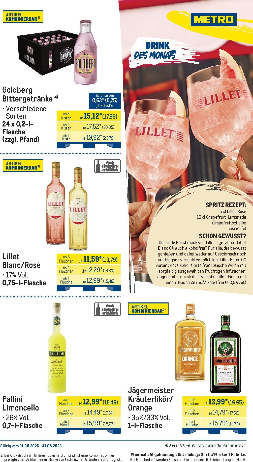 metro - Metro - Monats-Menü Prospekt – von Samstag 01.08.2026 bis Montag 31.08.2026 - page: 28