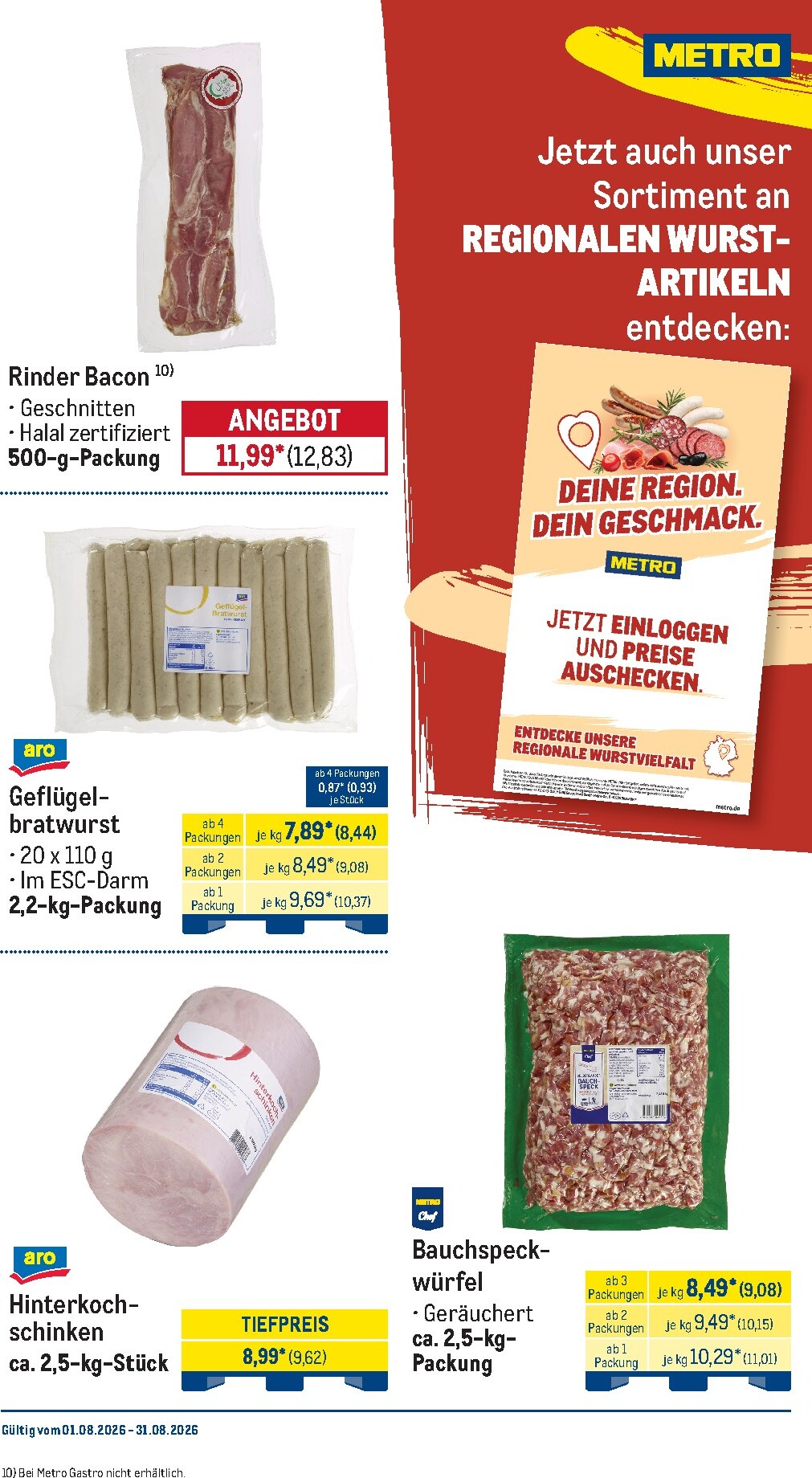 metro - Metro - Monats-Menü Prospekt – von Samstag 01.08.2026 bis Montag 31.08.2026 - page: 18