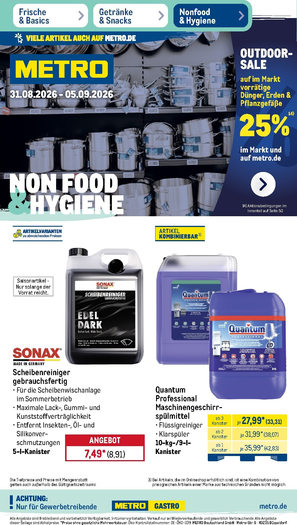 metro - Metro Prospekt nächste Woche – von Montag 31.08.2026 bis Samstag 05.09.2026 - page: 38