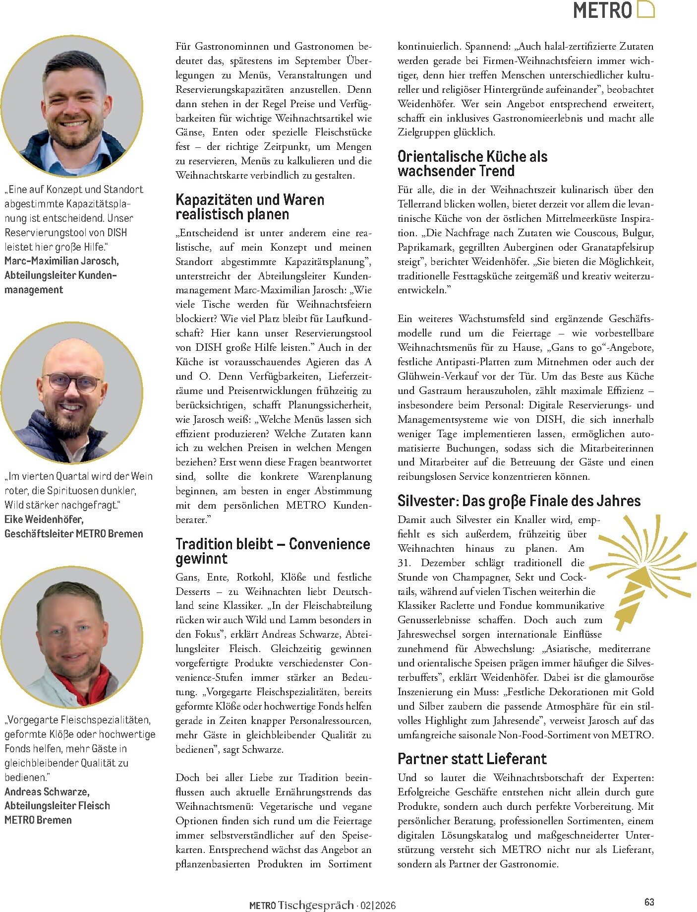 metro - Metro - Tischgespräch Prospekt – von Samstag 01.08.2026 bis Sonntag 30.08.2026 - page: 63