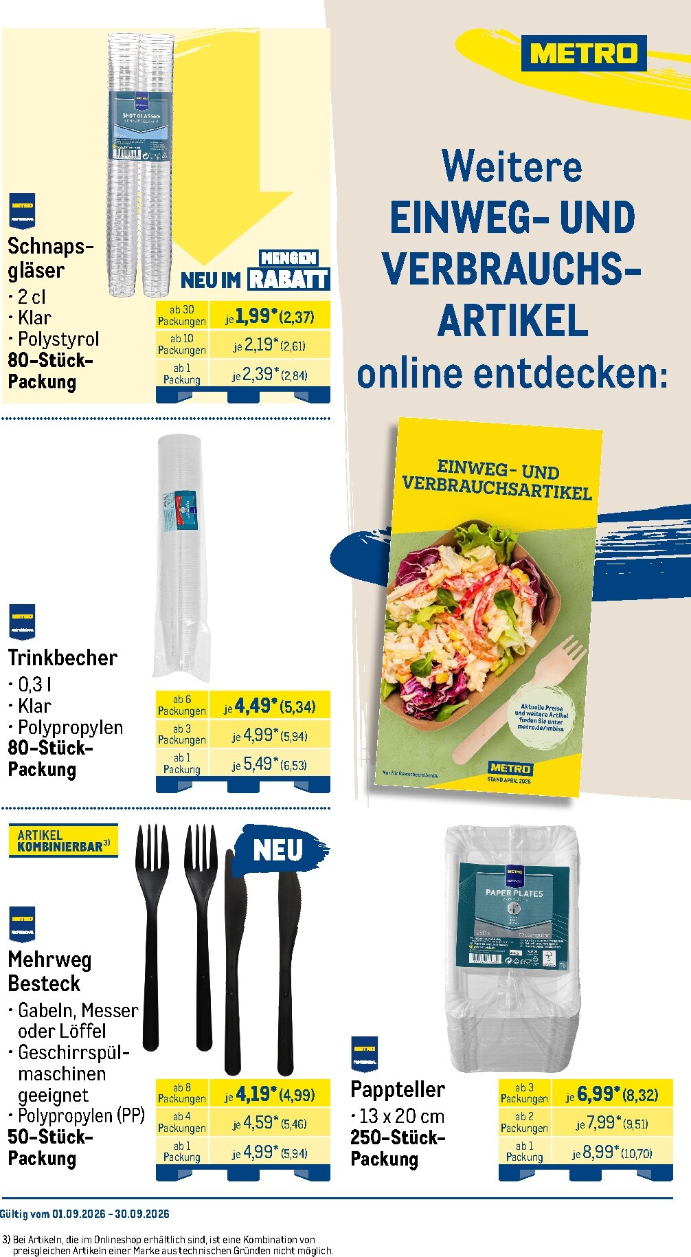 metro - Metro - Monats Menü Prospekt nächste Woche – von Dienstag 01.09.2026 bis Mittwoch 30.09.2026 - page: 32