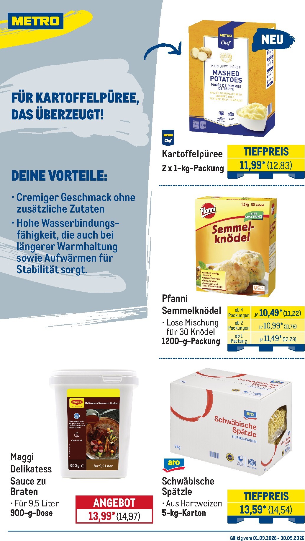 metro - Metro - Monats Menü Prospekt nächste Woche – von Dienstag 01.09.2026 bis Mittwoch 30.09.2026 - page: 19