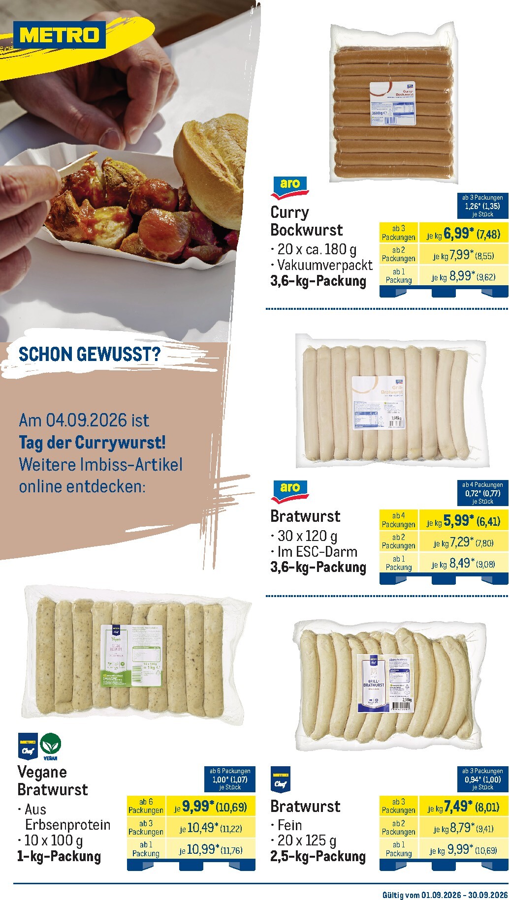 metro - Metro - Monats Menü Prospekt nächste Woche – von Dienstag 01.09.2026 bis Mittwoch 30.09.2026 - page: 3