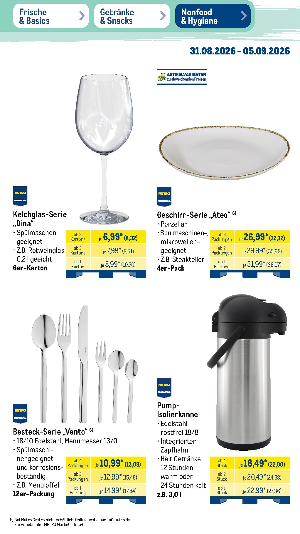 metro - Metro - NonFood Prospekt nächste Woche – von Montag 31.08.2026 bis Samstag 05.09.2026 - page: 3