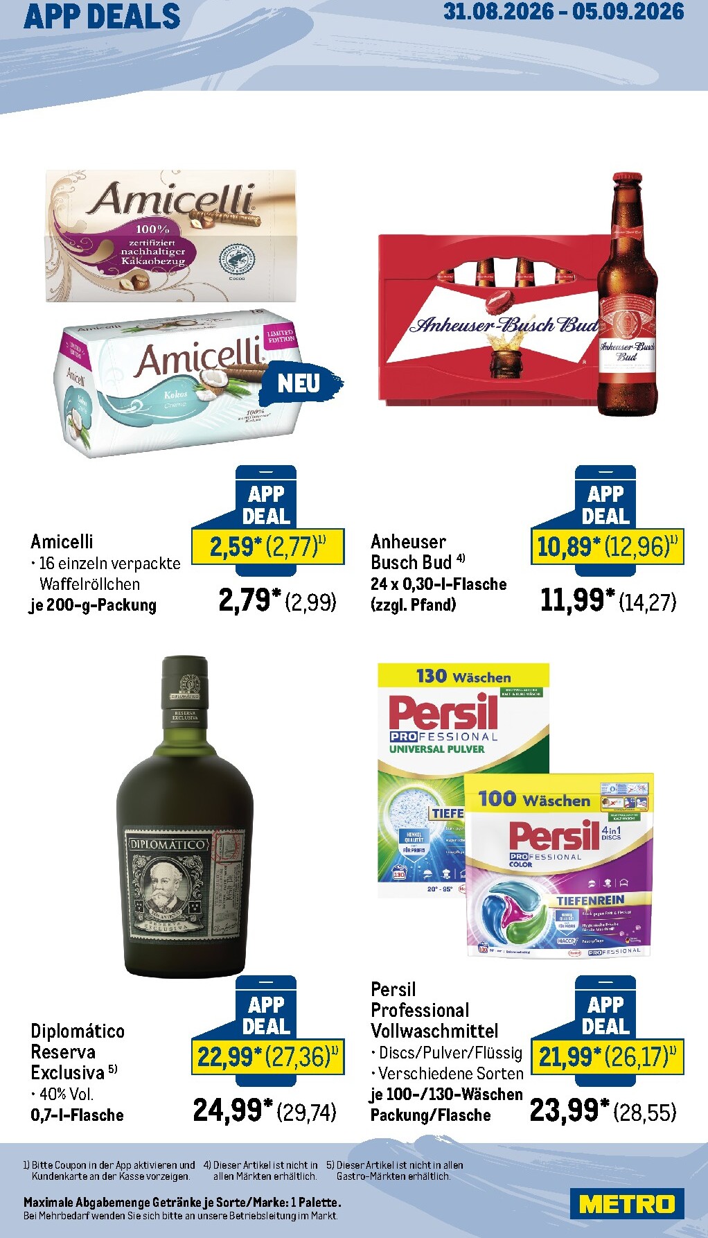 metro - Metro - App Deals Prospekt nächste Woche – von Montag 31.08.2026 bis Samstag 05.09.2026 - page: 2