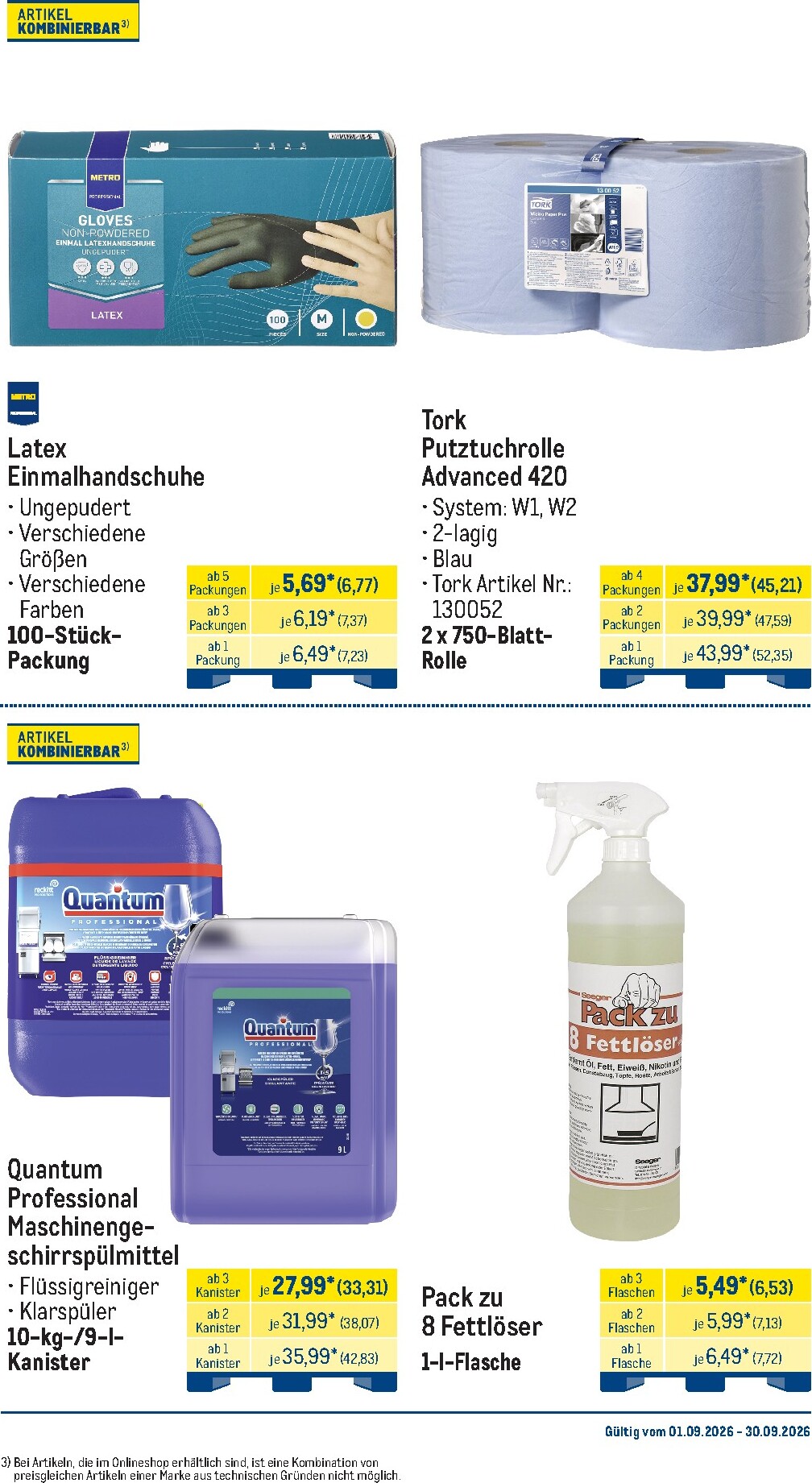 metro - Metro - Monats Menü Prospekt – von Dienstag 01.09.2026 bis Mittwoch 30.09.2026 - page: 33
