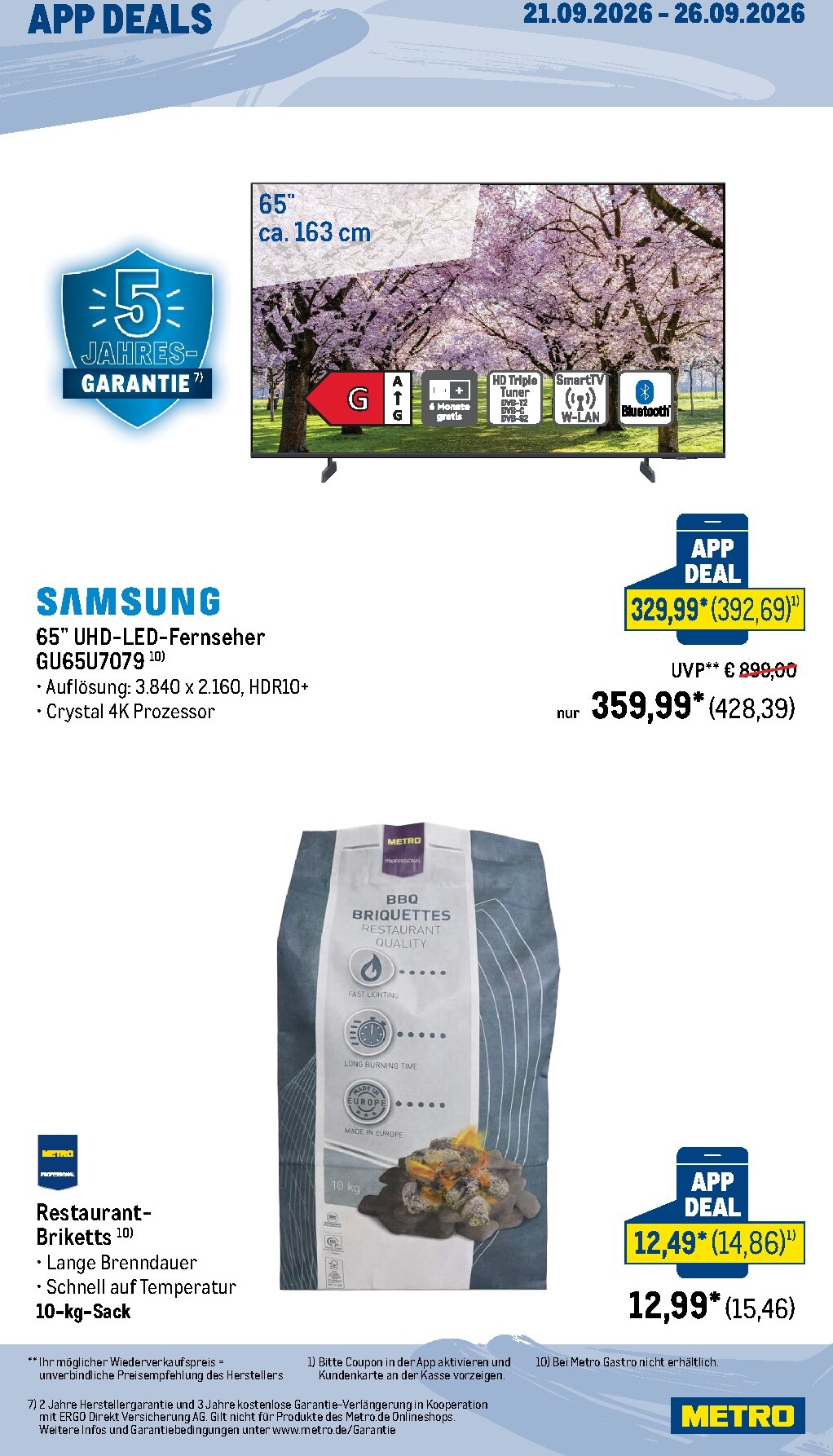 metro - Metro - App Deals Prospekt nächste Woche – von Montag 21.09.2026 bis Samstag 26.09.2026 - page: 3