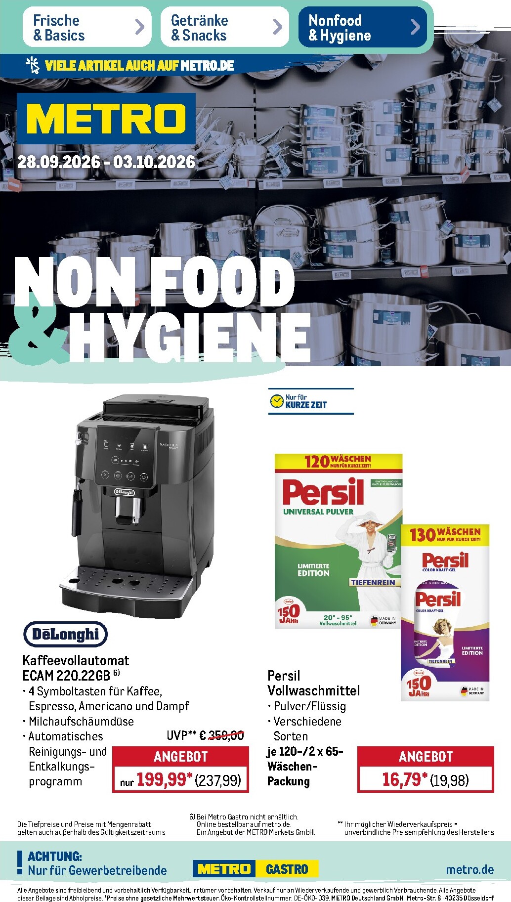 metro - Metro - NonFood Prospekt nächste Woche – von Montag 28.09.2026 bis Samstag 03.10.2026