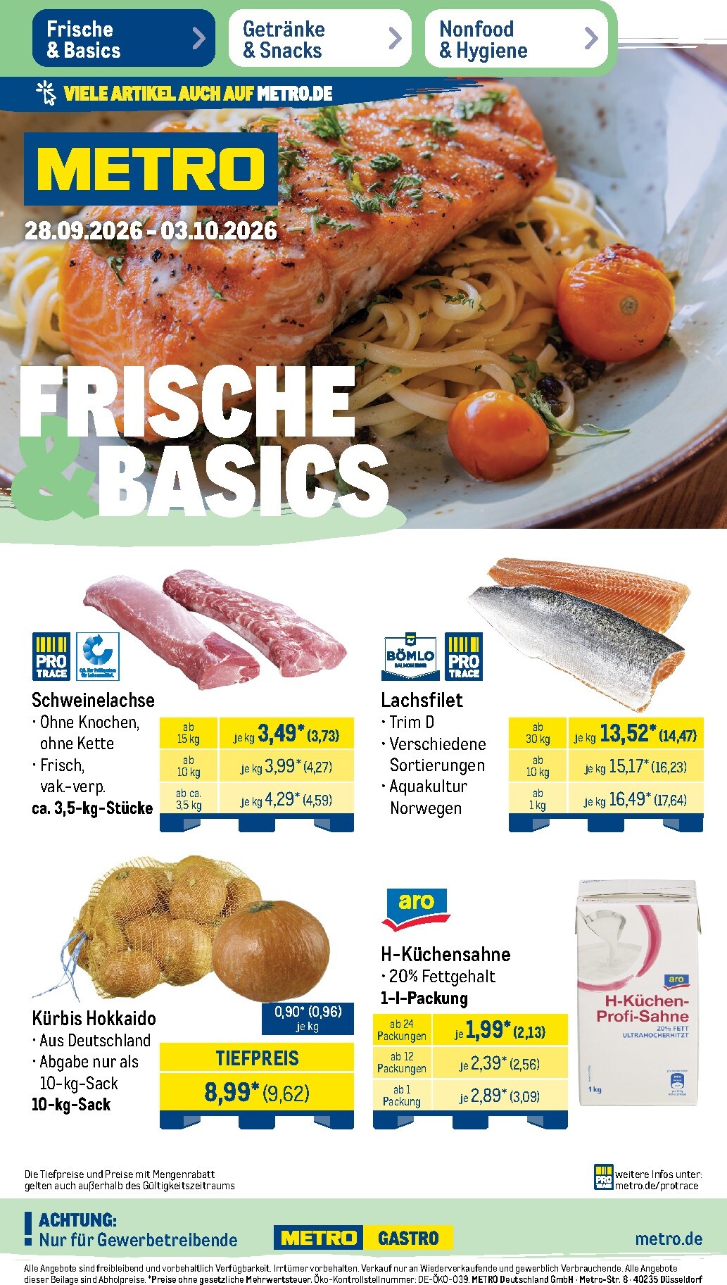 metro - Metro Prospekt nächste Woche – von Montag 28.09.2026 bis Samstag 03.10.2026