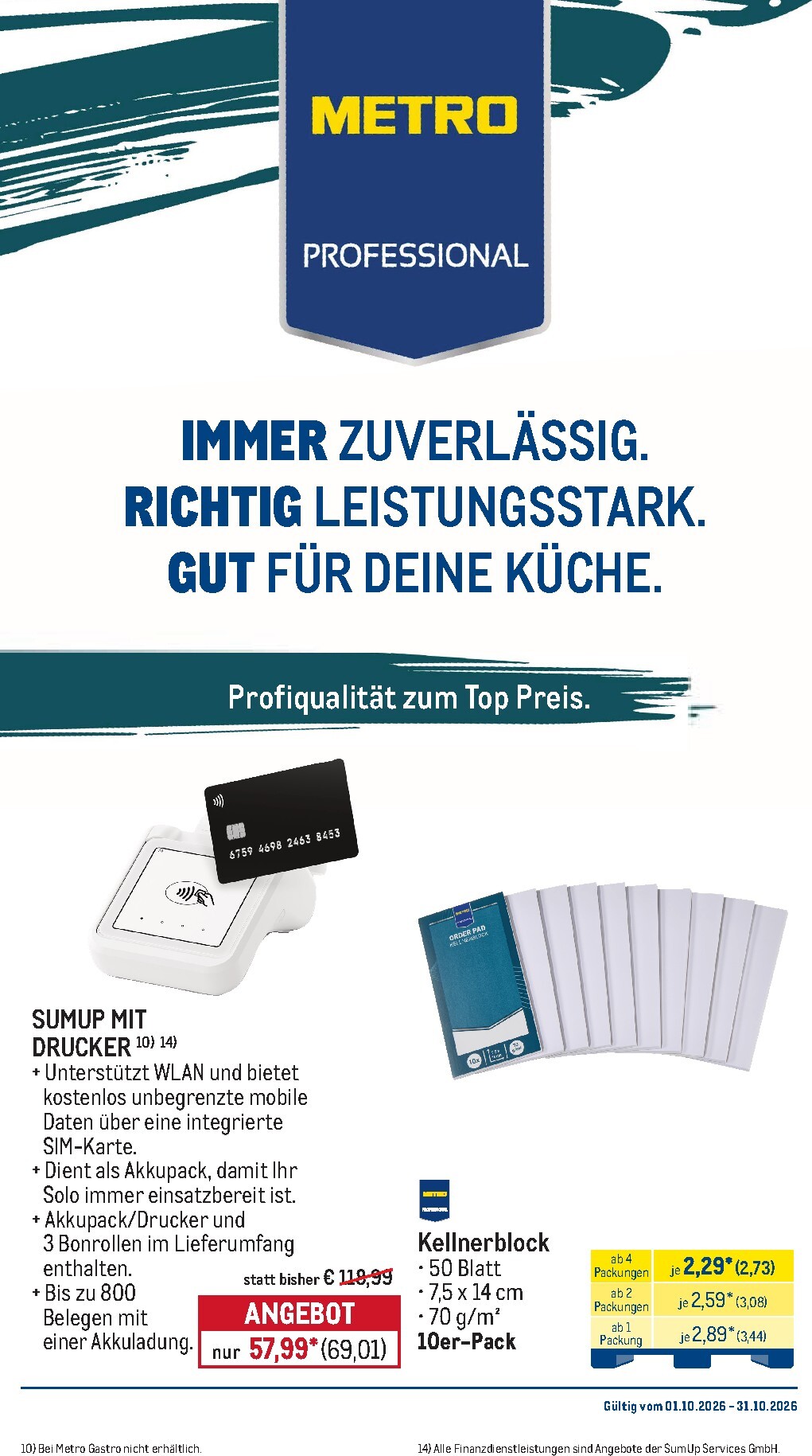 metro - Metro - Monats-Menü Prospekt nächste Woche – von Donnerstag 01.10.2026 bis Samstag 31.10.2026 - page: 38