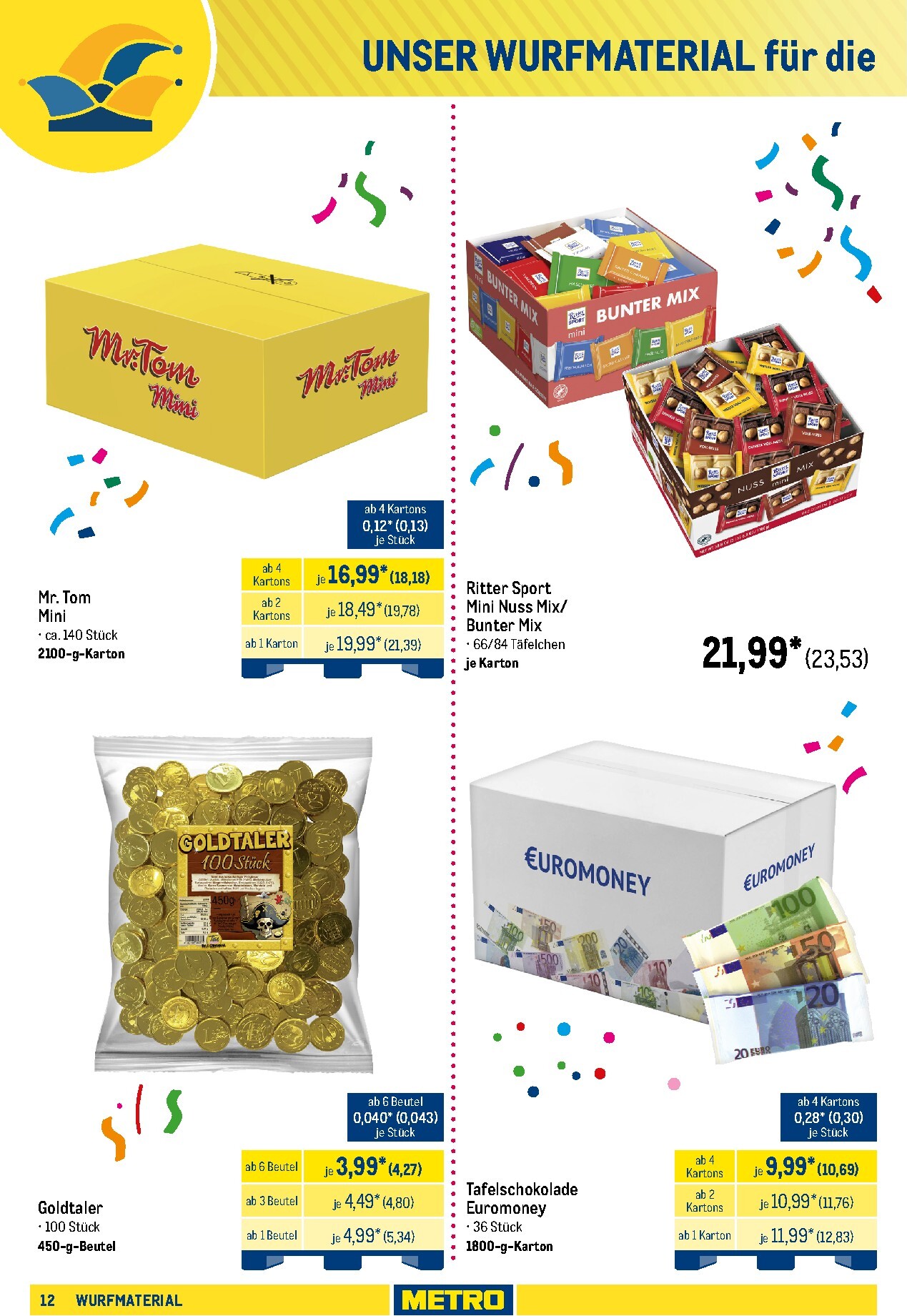 metro - Metro - Wurfmaterial Karneval Prospekt nächste Woche – von Donnerstag 01.10.2026 bis Sonntag 28.02.2027 - page: 12