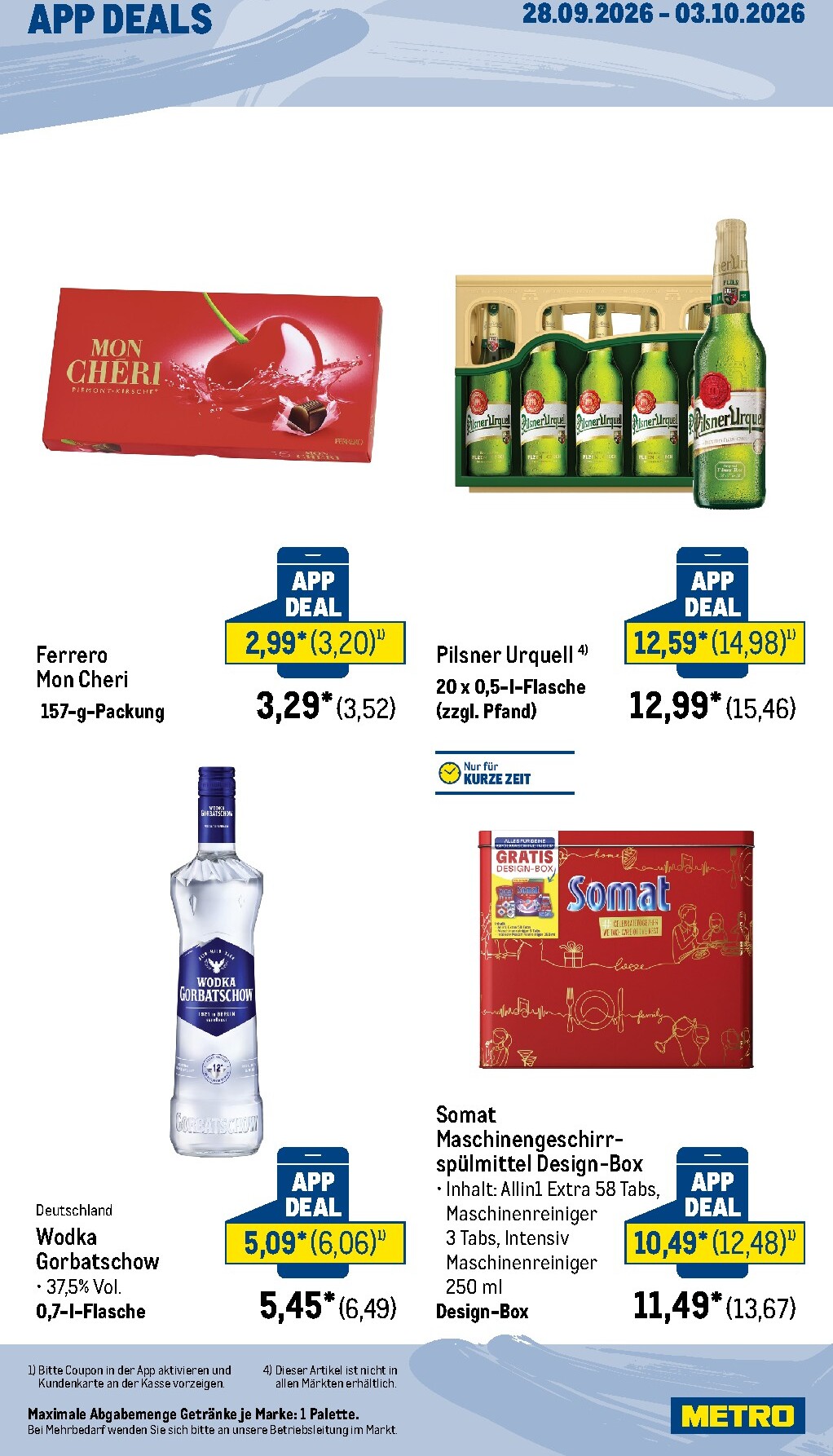 metro - Metro - App Deals Prospekt nächste Woche – von Montag 28.09.2026 bis Samstag 03.10.2026 - page: 2