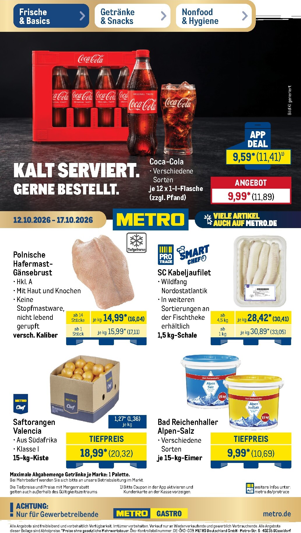 metro - Metro Prospekt – von Montag 12.10.2026 bis Samstag 17.10.2026 - page: 1