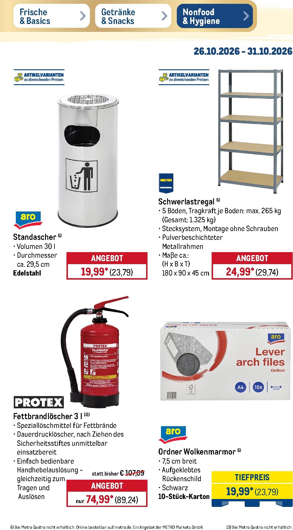 metro - Metro - NonFood Prospekt nächste Woche – von Montag 26.10.2026 bis Samstag 31.10.2026 - page: 8