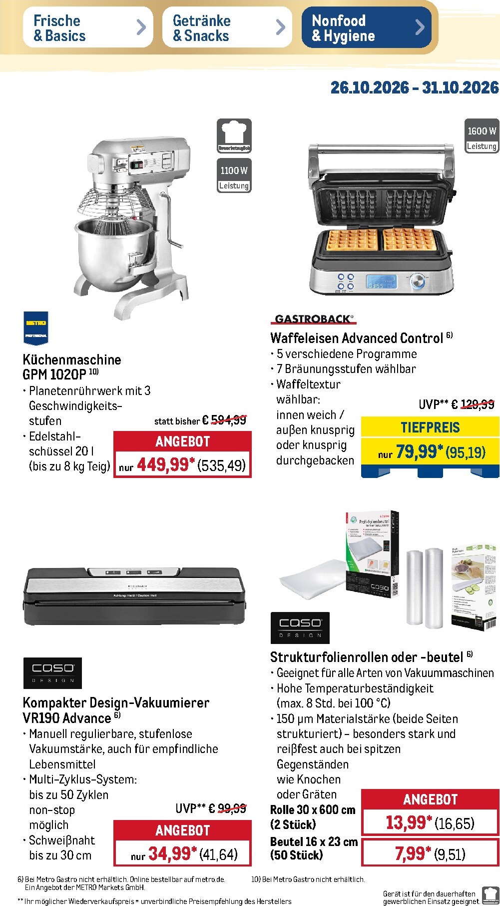 metro - Metro - NonFood Prospekt nächste Woche – von Montag 26.10.2026 bis Samstag 31.10.2026 - page: 4