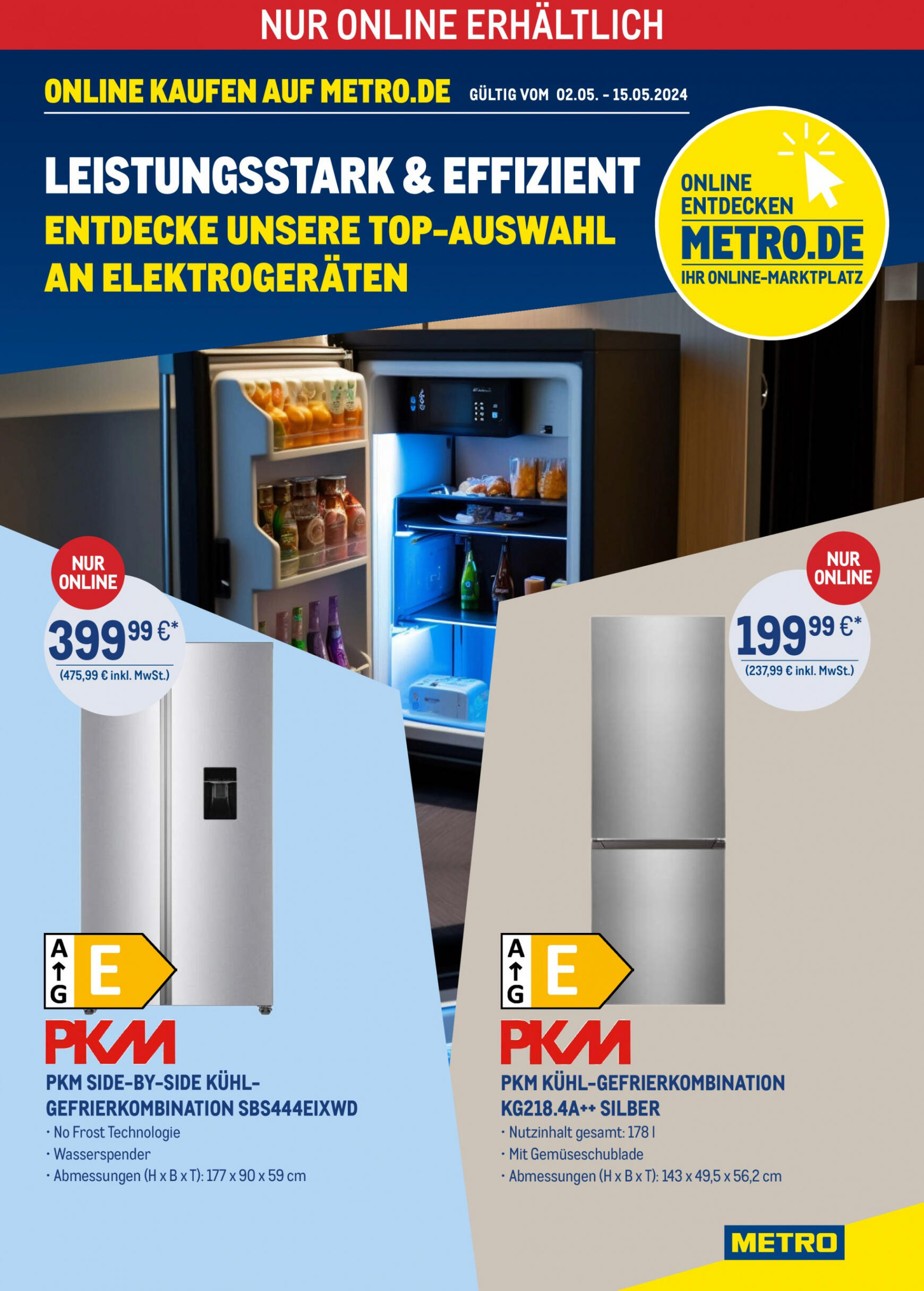 metro - Flyer Metro - Leistungsstark & Effizient aktuell 02.05. - 15.05. - page: 1