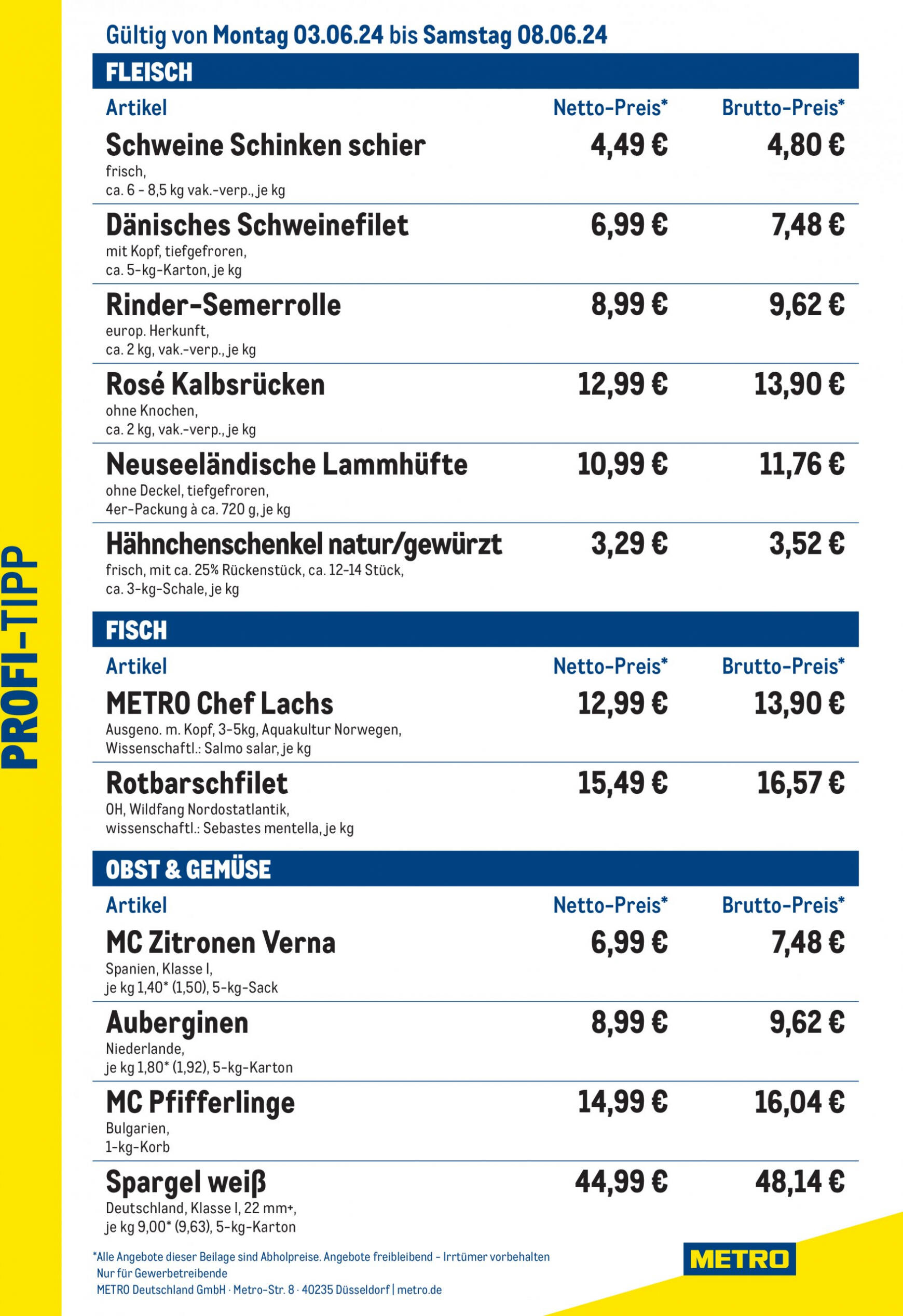 metro - Flyer Metro - Profi-Tipp aktuell 03.06. - 08.06. - page: 1