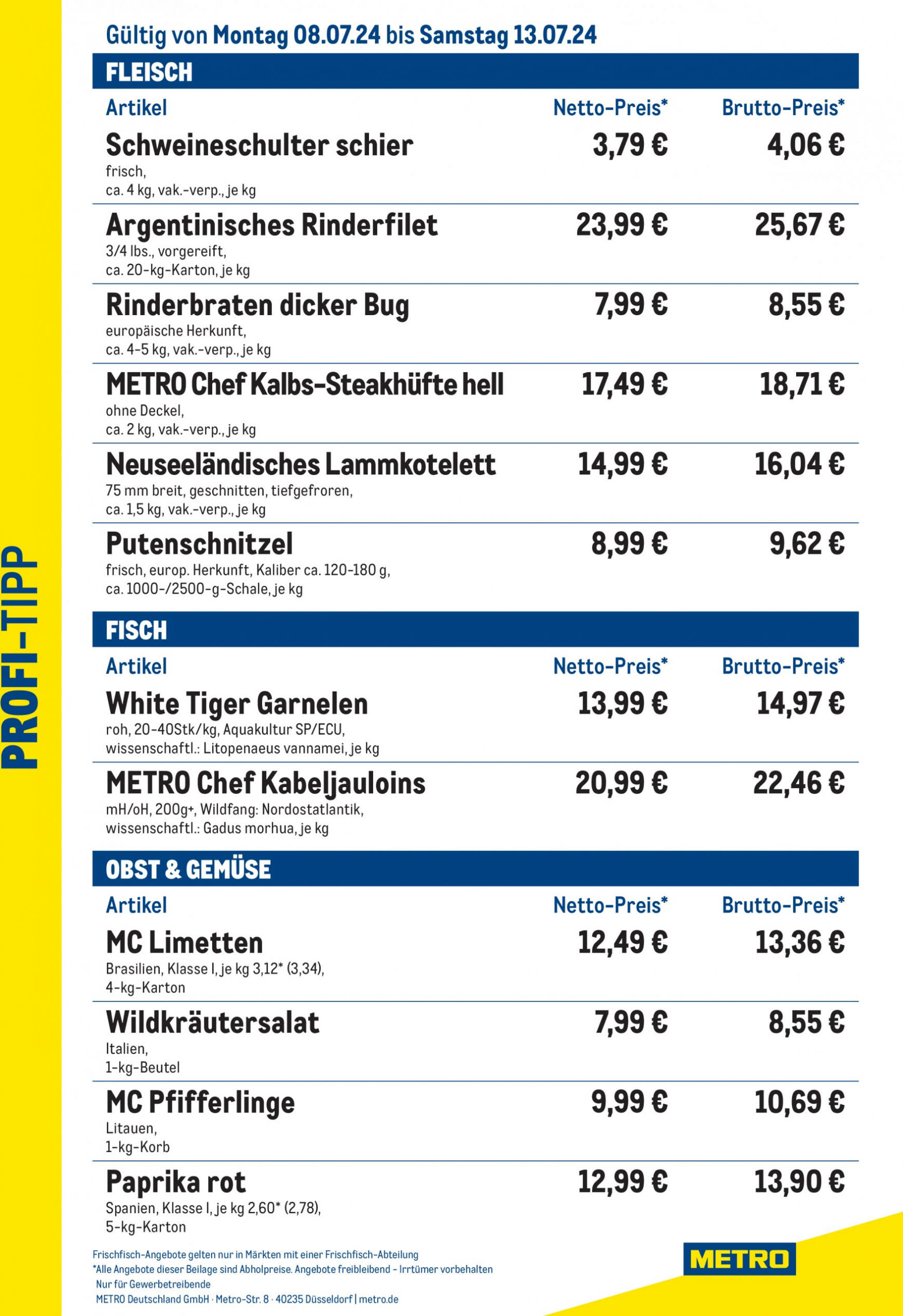 metro - Flyer Metro - Profi-Tipp aktuell 08.07. - 13.07.