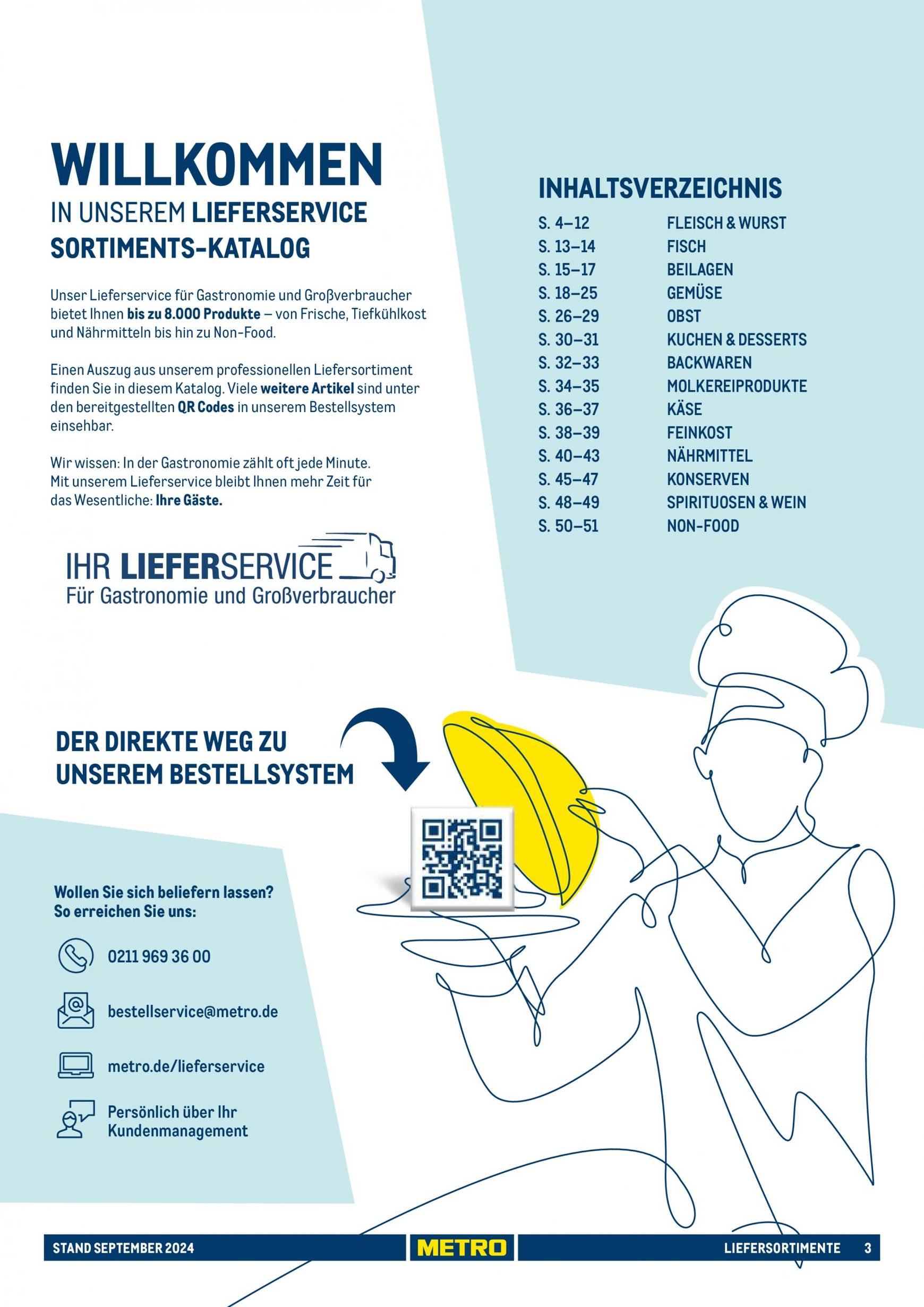 metro - Metro - Sortimentskatalog Lieferservice-Prospekt gültig ab 01.09. - 31.12. - page: 3