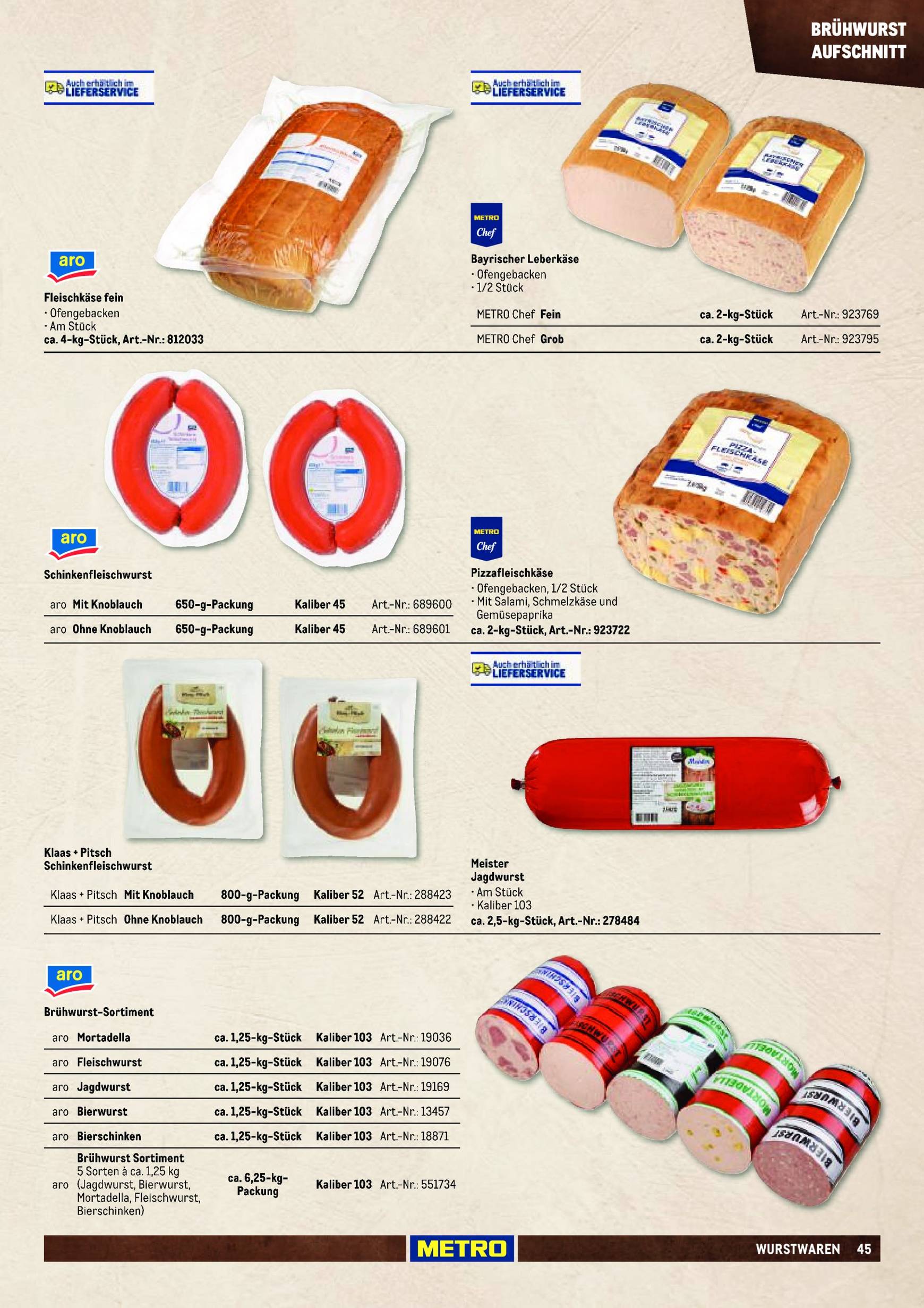 metro - Metro - Fleischsortiment-Prospekt gültig ab 01.09. - 31.12. - page: 45