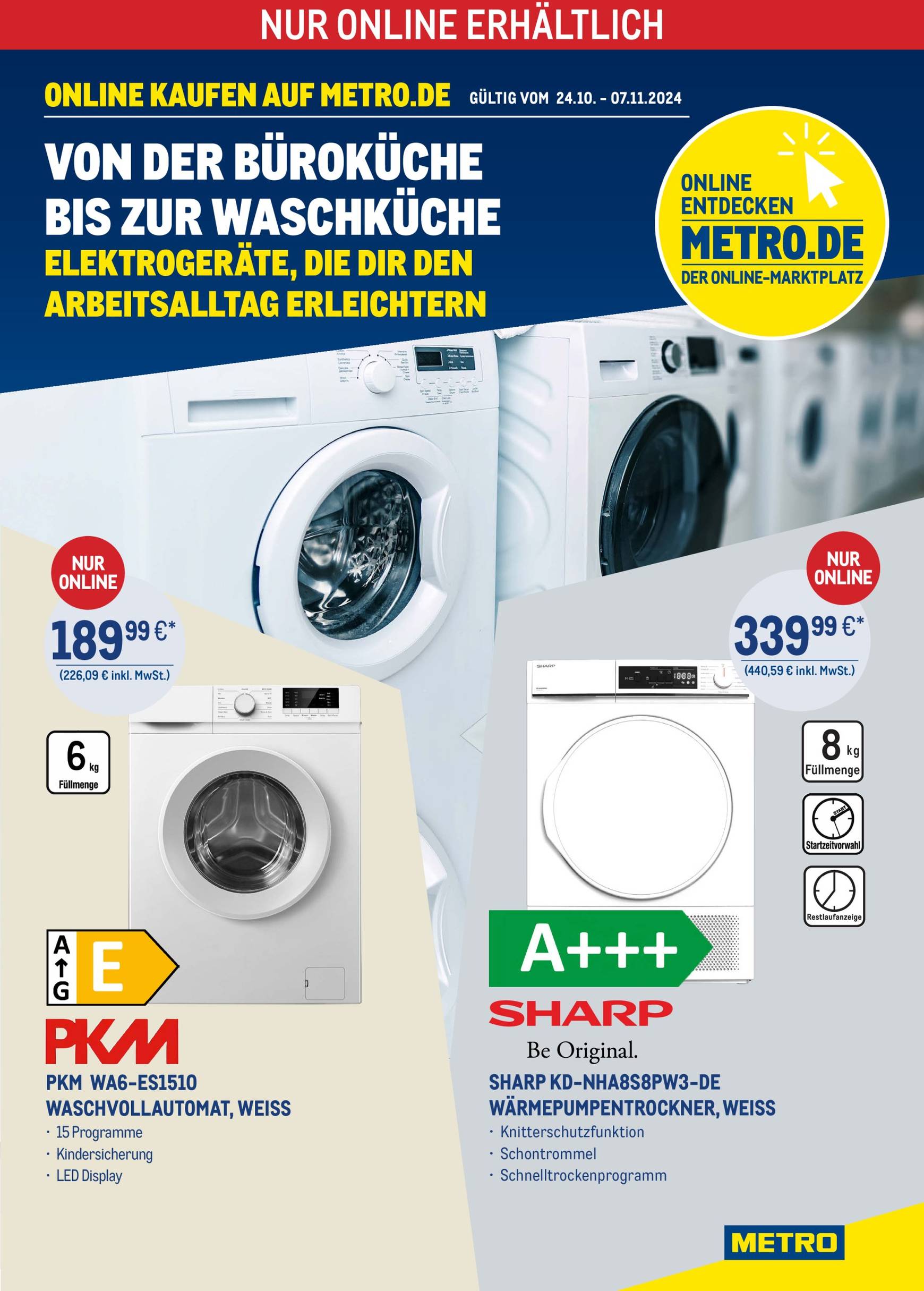 metro - Metro - Elektrogeräte-Prospekt gültig von 24.10. bis 07.11.