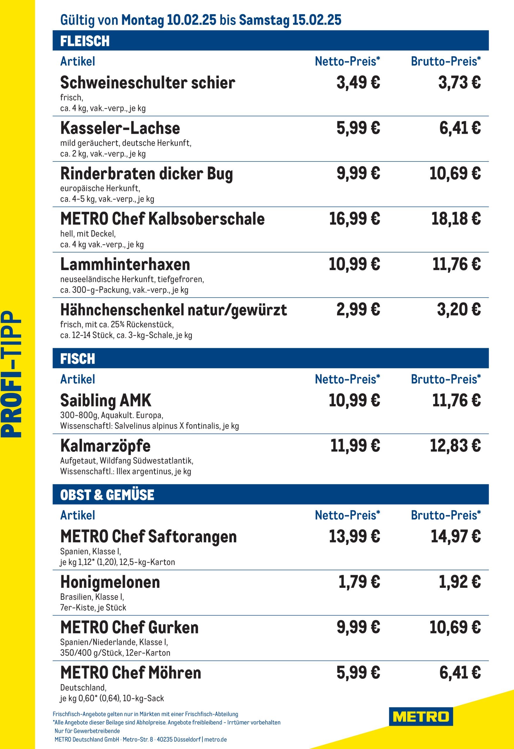 metro - Metro - Profi-Tipp-Prospekt gültig von 10.02. bis 15.02.