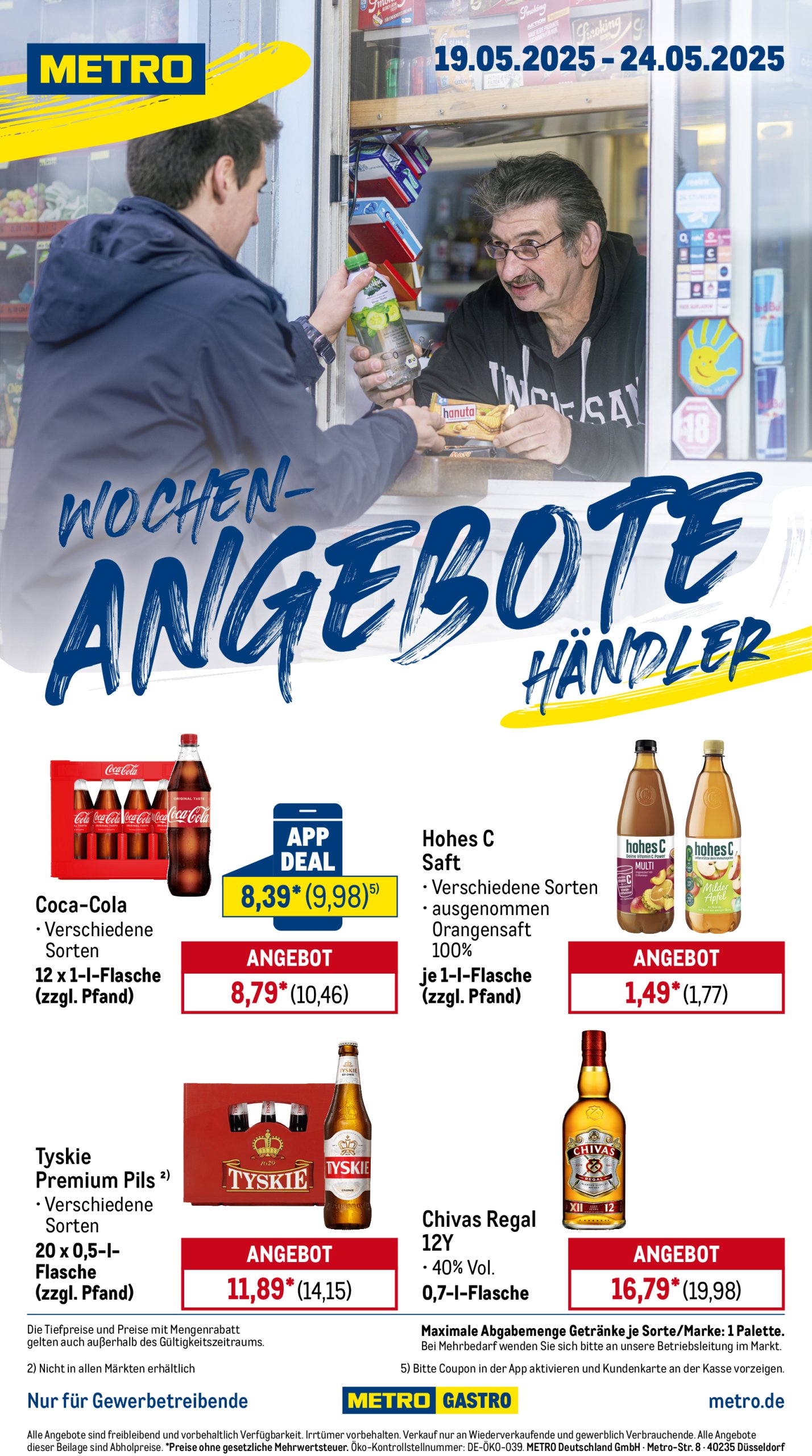 metro - Metro - Wochen-Angebote Händler-Prospekt gültig von 19.05. bis 24.05.