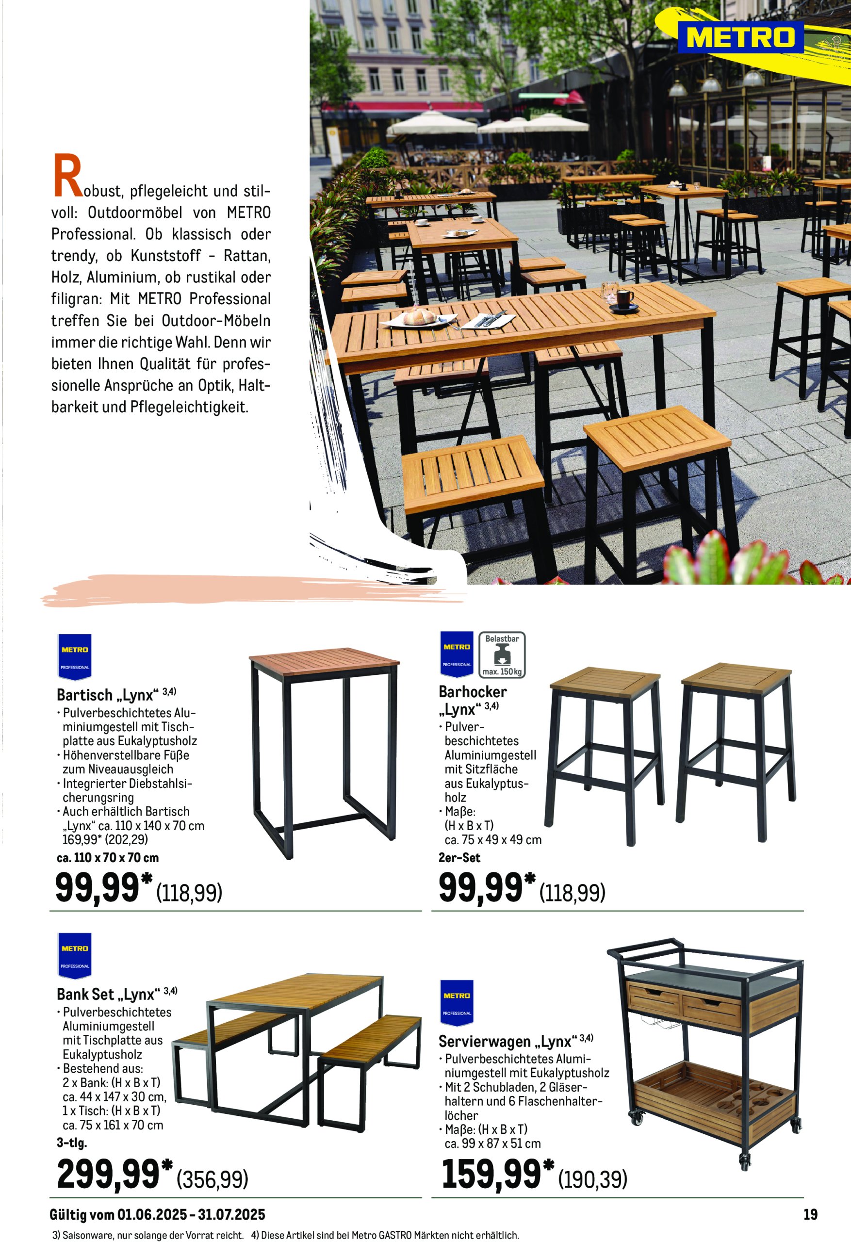metro - Metro - Saisonkatalog "Outdoor Dining"-Prospekt gültig von 01.06. bis 31.07. - page: 19 metro - Metro - Saisonkatalog "Outdoor Dining"-Prospekt gültig von 01.06. bis 31.07. - page: 19
