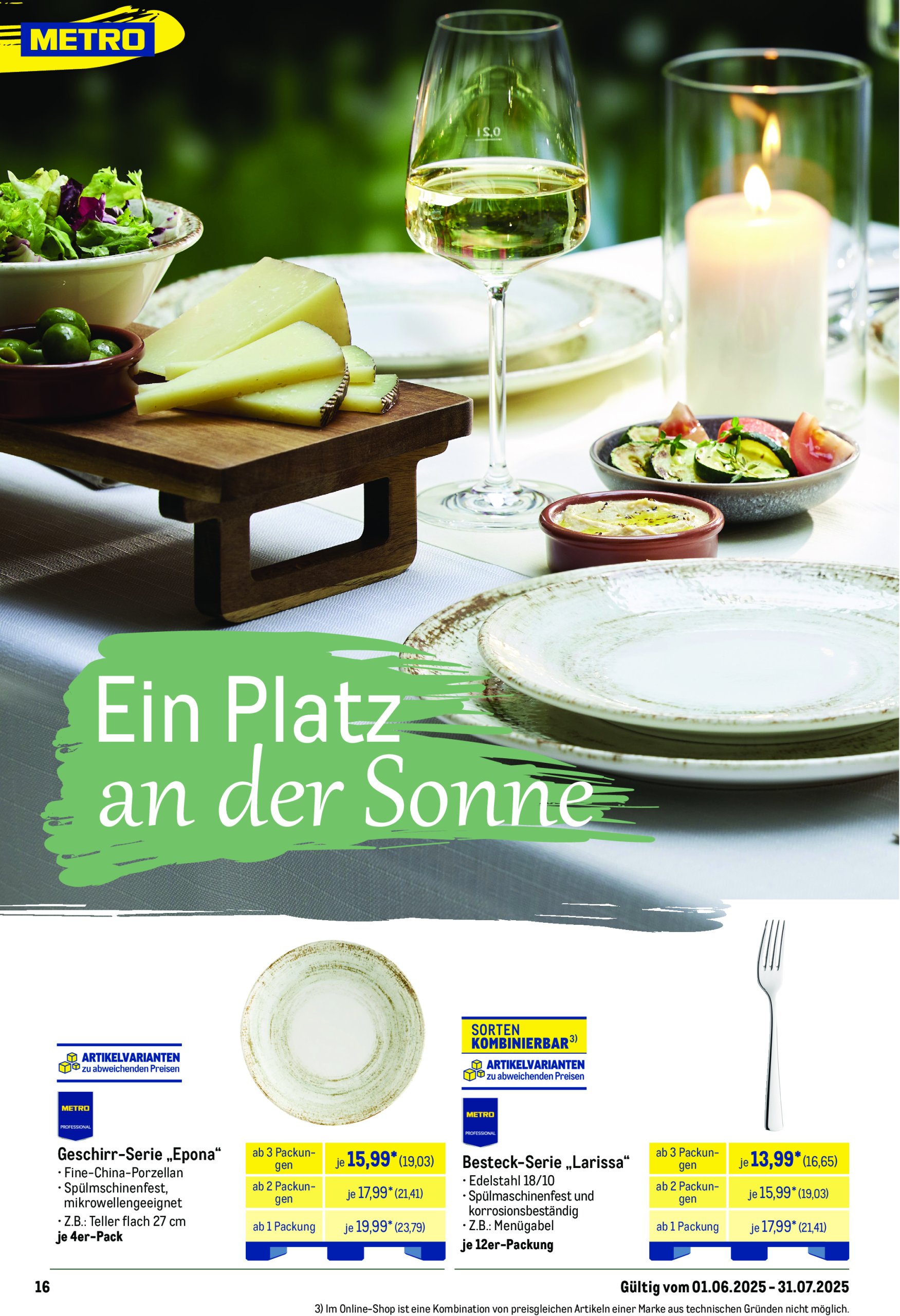 metro - Metro - Saisonkatalog "Outdoor Dining"-Prospekt gültig von 01.06. bis 31.07. - page: 16 metro - Metro - Saisonkatalog "Outdoor Dining"-Prospekt gültig von 01.06. bis 31.07. - page: 16