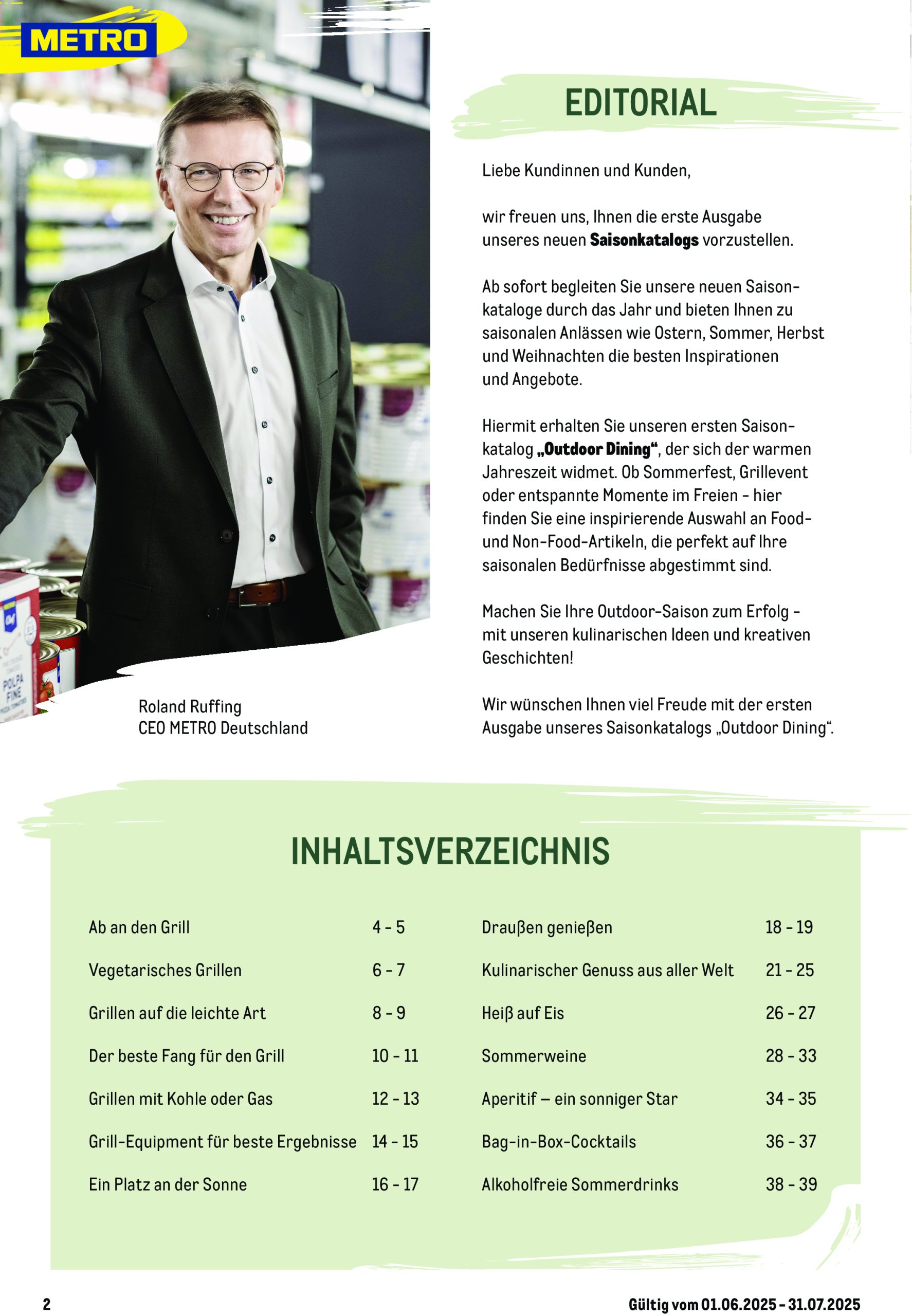 metro - Metro - Saisonkatalog "Outdoor Dining"-Prospekt gültig von 01.06. bis 31.07. - page: 2 metro - Metro - Saisonkatalog "Outdoor Dining"-Prospekt gültig von 01.06. bis 31.07. - page: 2