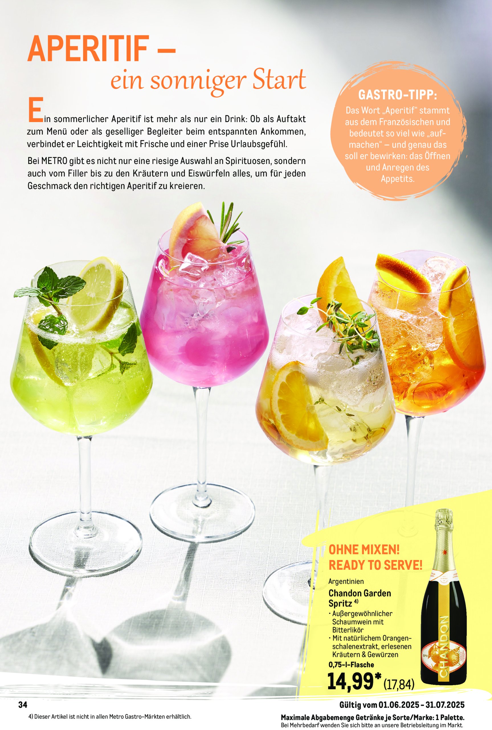 metro - Metro - Saisonkatalog "Outdoor Dining"-Prospekt gültig von 01.06. bis 31.07. - page: 34 metro - Metro - Saisonkatalog "Outdoor Dining"-Prospekt gültig von 01.06. bis 31.07. - page: 34