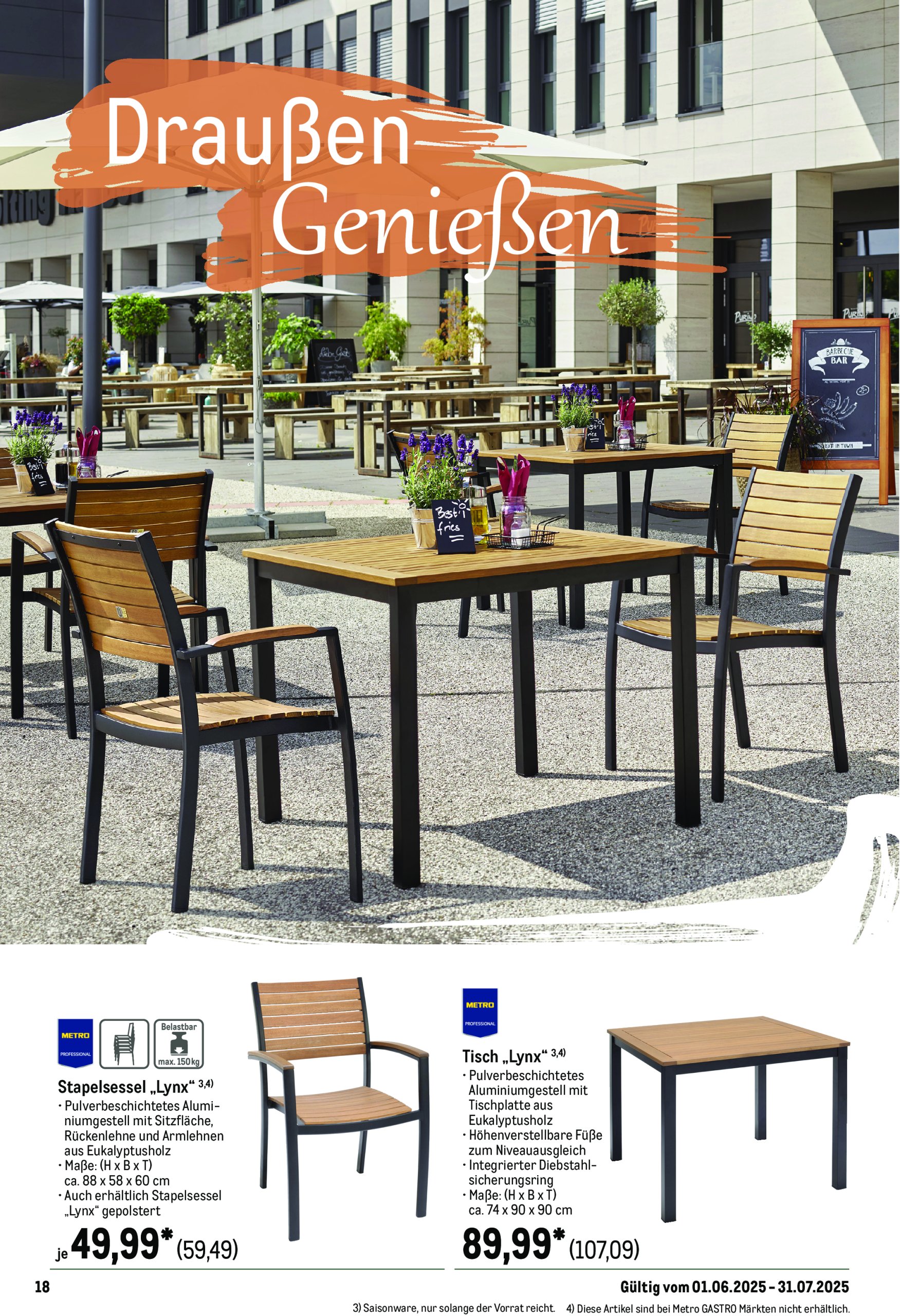 metro - Metro - Saisonkatalog "Outdoor Dining"-Prospekt gültig von 01.06. bis 31.07. - page: 18 metro - Metro - Saisonkatalog "Outdoor Dining"-Prospekt gültig von 01.06. bis 31.07. - page: 18