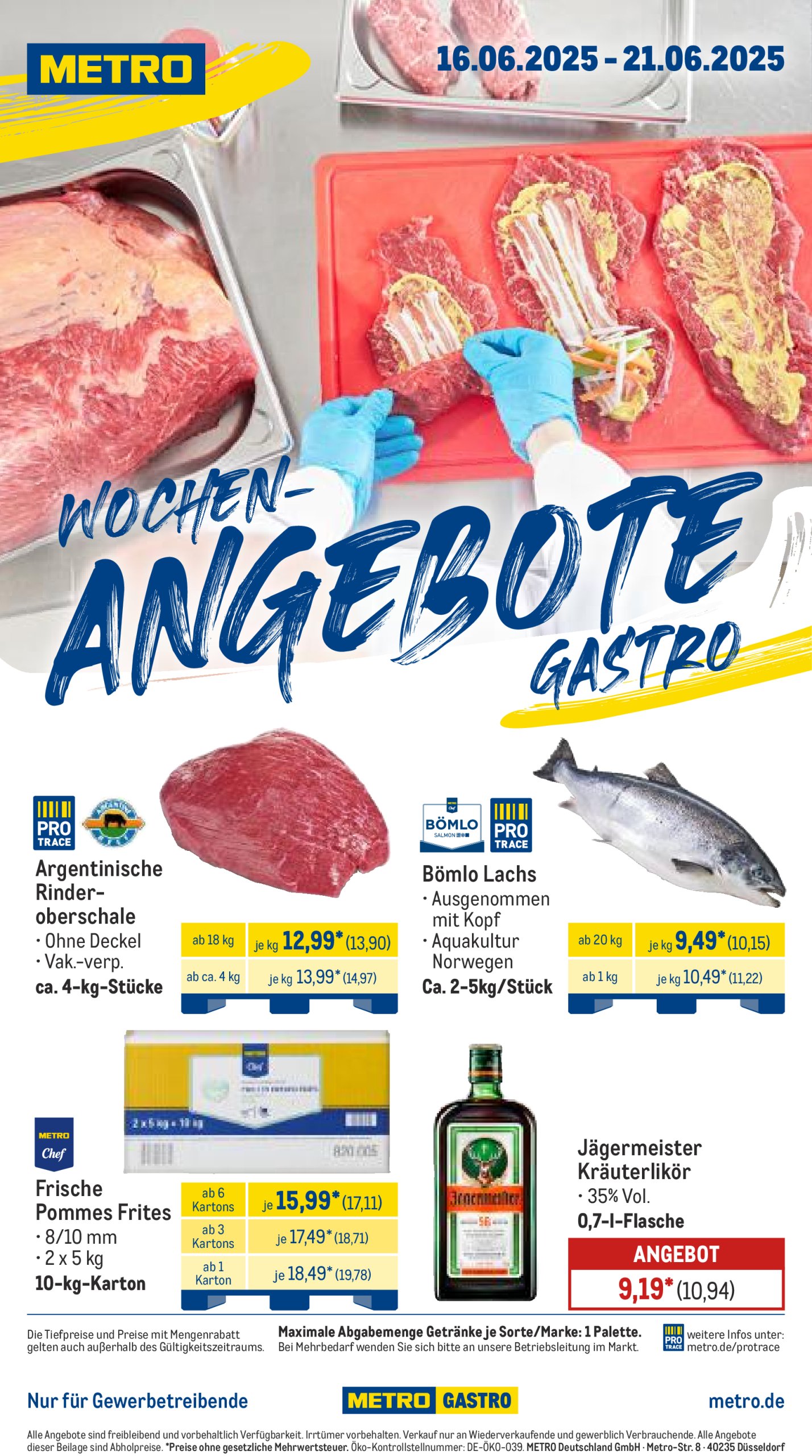 metro - Metro - Wochen-Angebote Gastro-Prospekt gültig vom 16.06. bis 21.06.