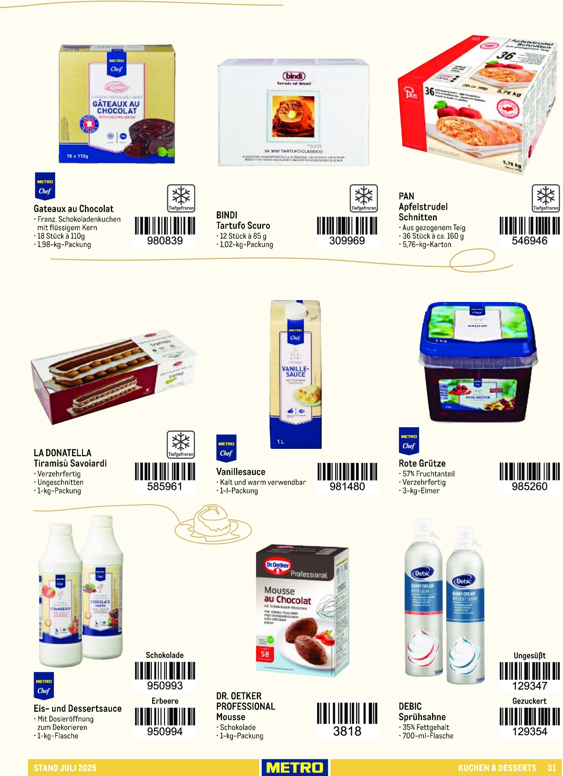 metro - Metro - Sortimentskatalog Lieferservice-Prospekt gültig vom 13.07. bis 30.09. - page: 31