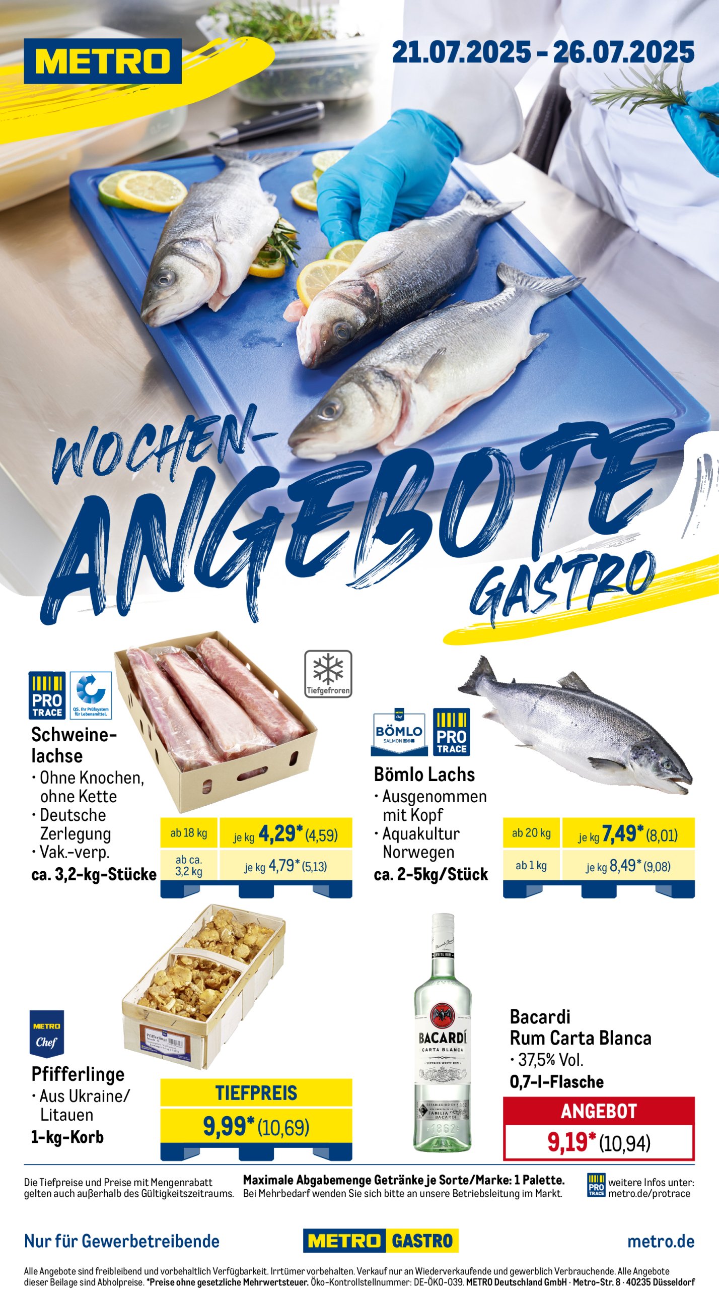 metro - Metro - Wochen-Angebote Gastro-Prospekt gültig vom 21.07. bis 26.07.