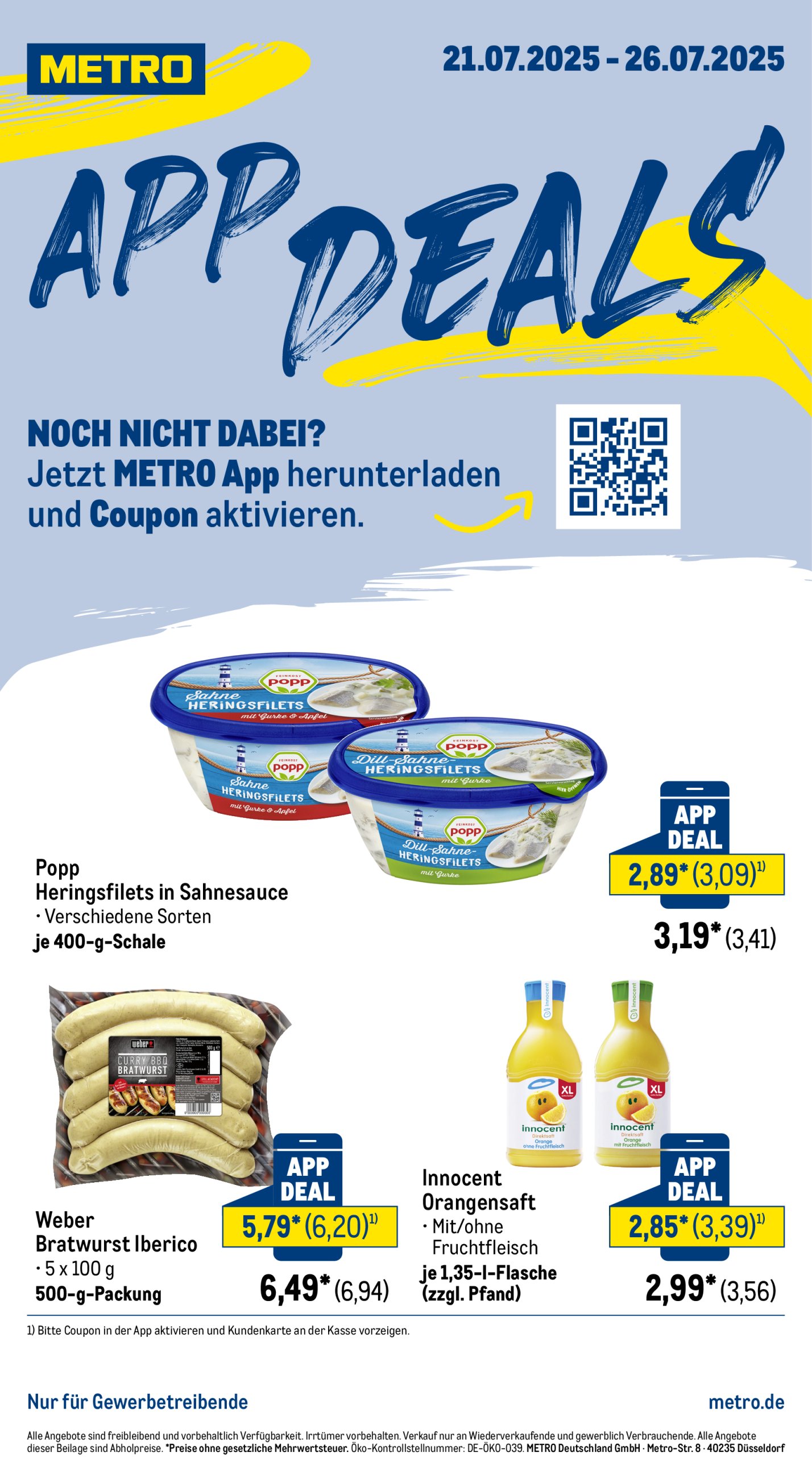 metro - Metro - App Deals-Prospekt gültig vom 21.07. bis 26.07.
