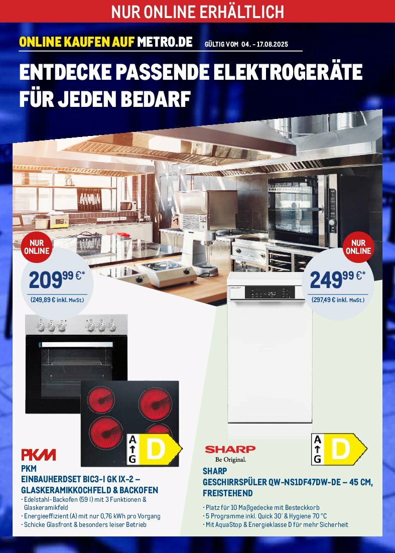 metro - Metro - Online: Technik-Angebote-Prospekt gültig vom 04.08. bis 17.08.