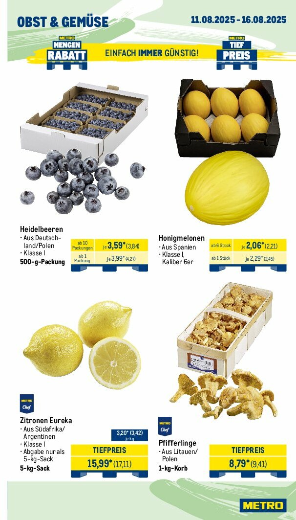 metro - Metro - Wochen-Angebote Gastro-Prospekt gültig vom 11.08. bis 16.08. - page: 7